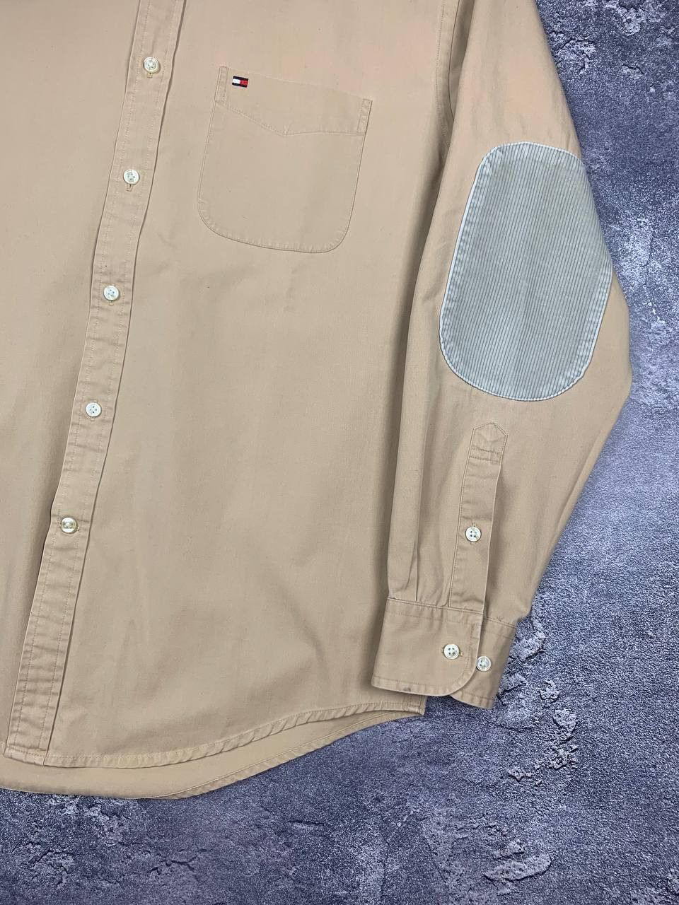 Tommy Hilfiger Tommy Hilfiger Men’s Beige Button Down Shirt Elbow Patches Size US M / EU 48-50 / 2 - 5 Thumbnail