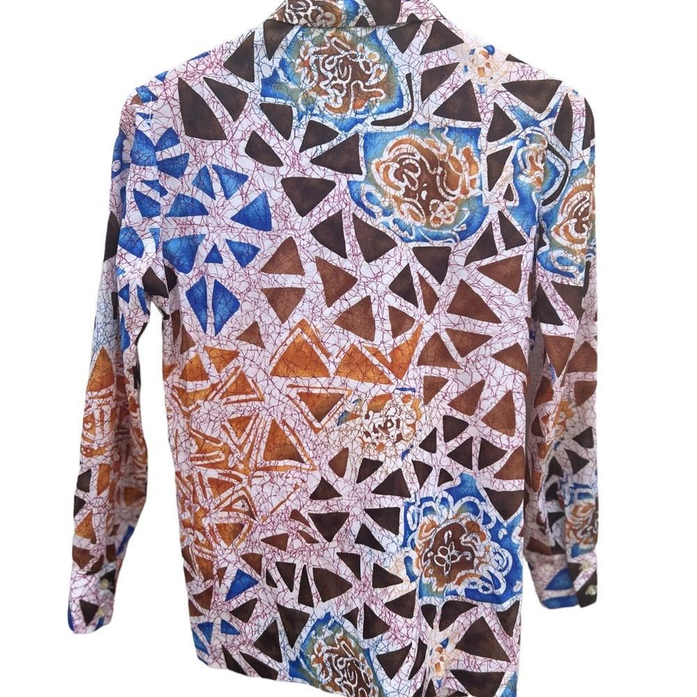 Lanvin Lanvin Vintage Geometric Print Button Down Shirt Size Small Size S / US 4 / IT 40 - 8 Thumbnail