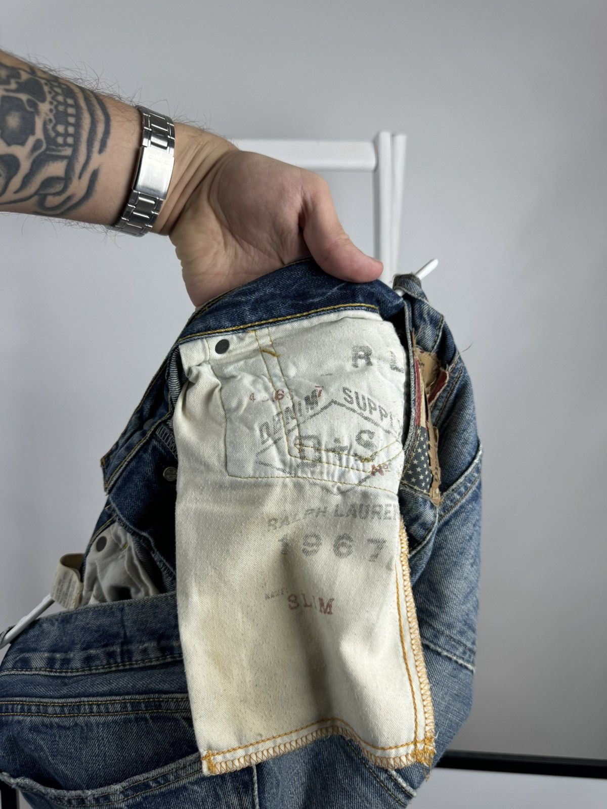 Denim & Supply Ralph Lauren Vintage Denim Supply X Polo Ralph Lauren custom made jeans Size US 34 / EU 50 - 13 Thumbnail