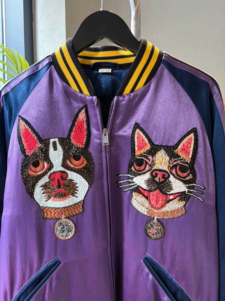 Gucci Gucci Embroidered purple stitching jacket 2502-Nextarrow Size US M / EU 48-50 / 2 - 4 Thumbnail