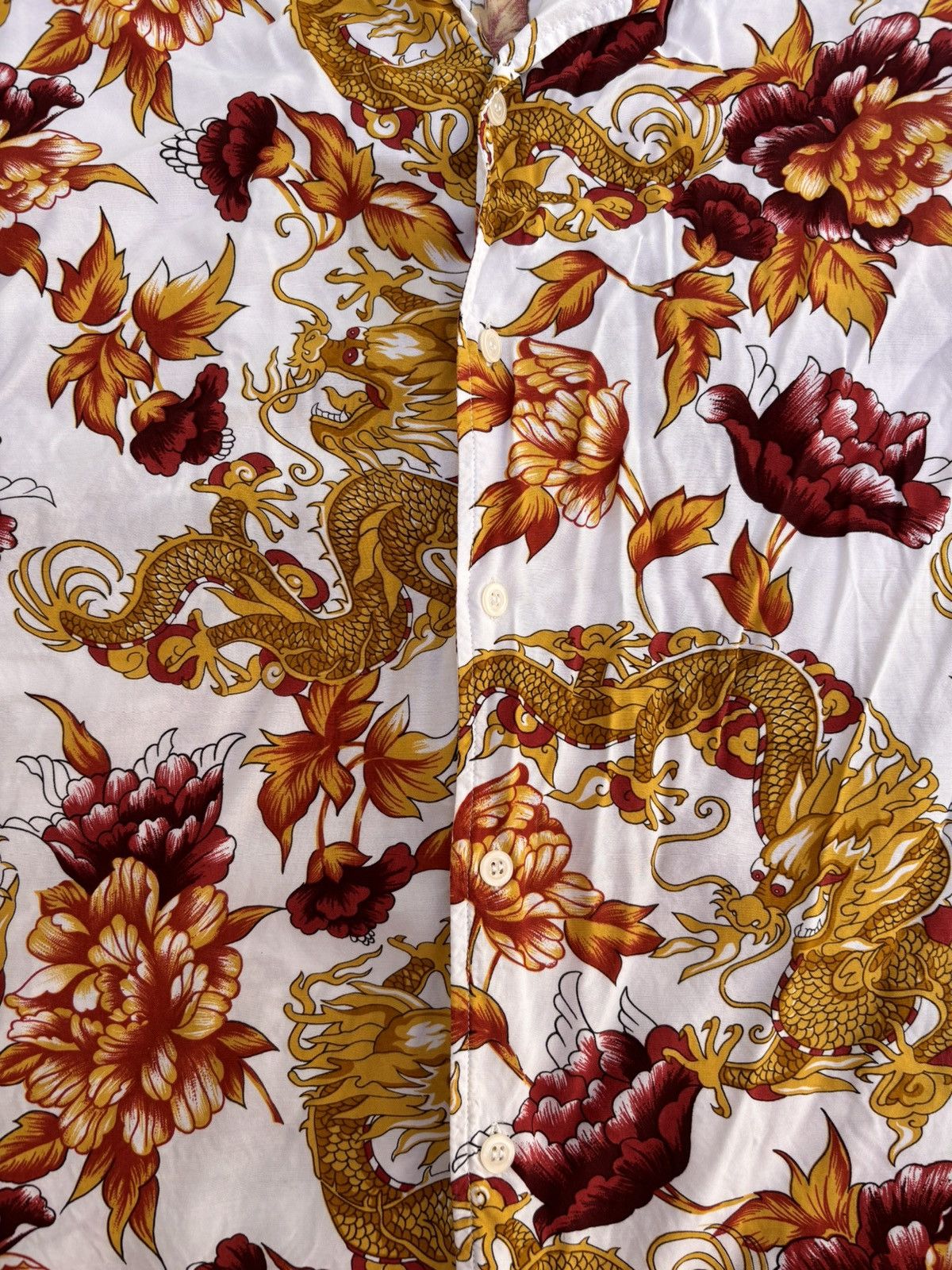 Vintage Ciro Citterio Vintage Dragon Peony Floral Graphics SS Shirt Size US M / EU 48-50 / 2 - 4 Thumbnail