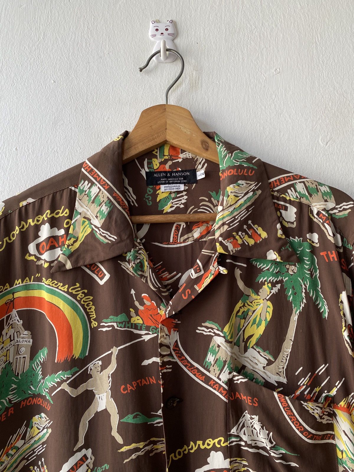 Japanese Brand × Sun Surf Allen & Hanson Brown History Of The Island Hawaiian Shirt Size US L / EU 52-54 / 3 - 5 Thumbnail