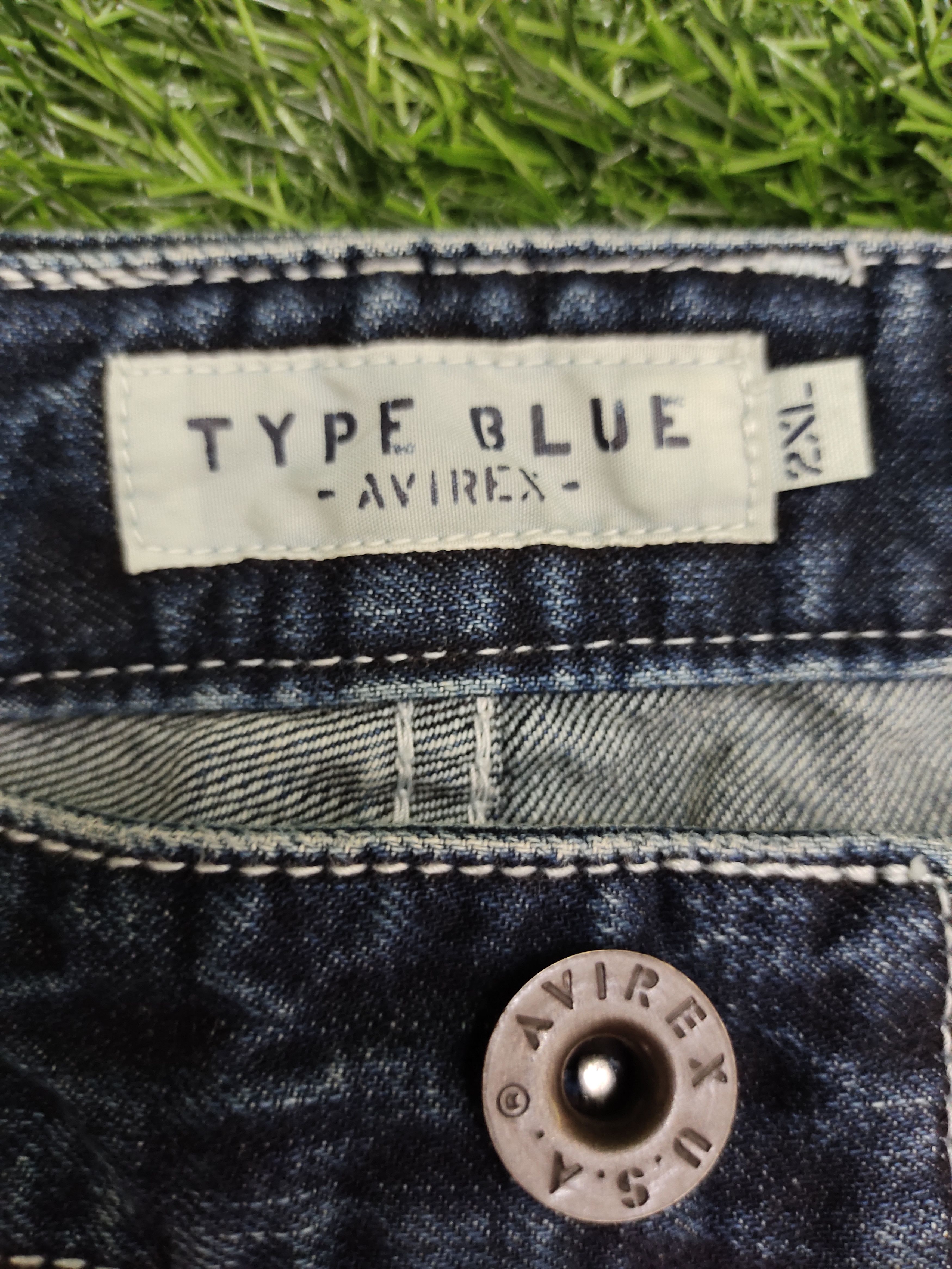 Avirex Avirex Type Blue Double Knee Denim Jeans Size US 37 - 16 Thumbnail