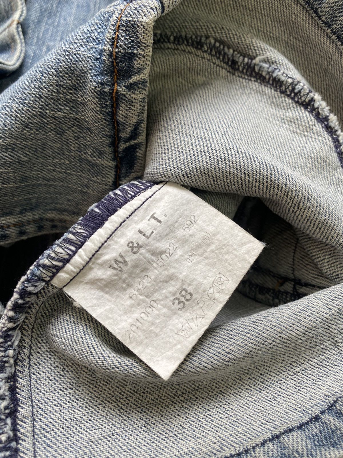 W&LT Vintage 90s W&L.T Walter Van Beirendonck Blue Denim Jacket Size S / US 4 / IT 40 - 12 Thumbnail