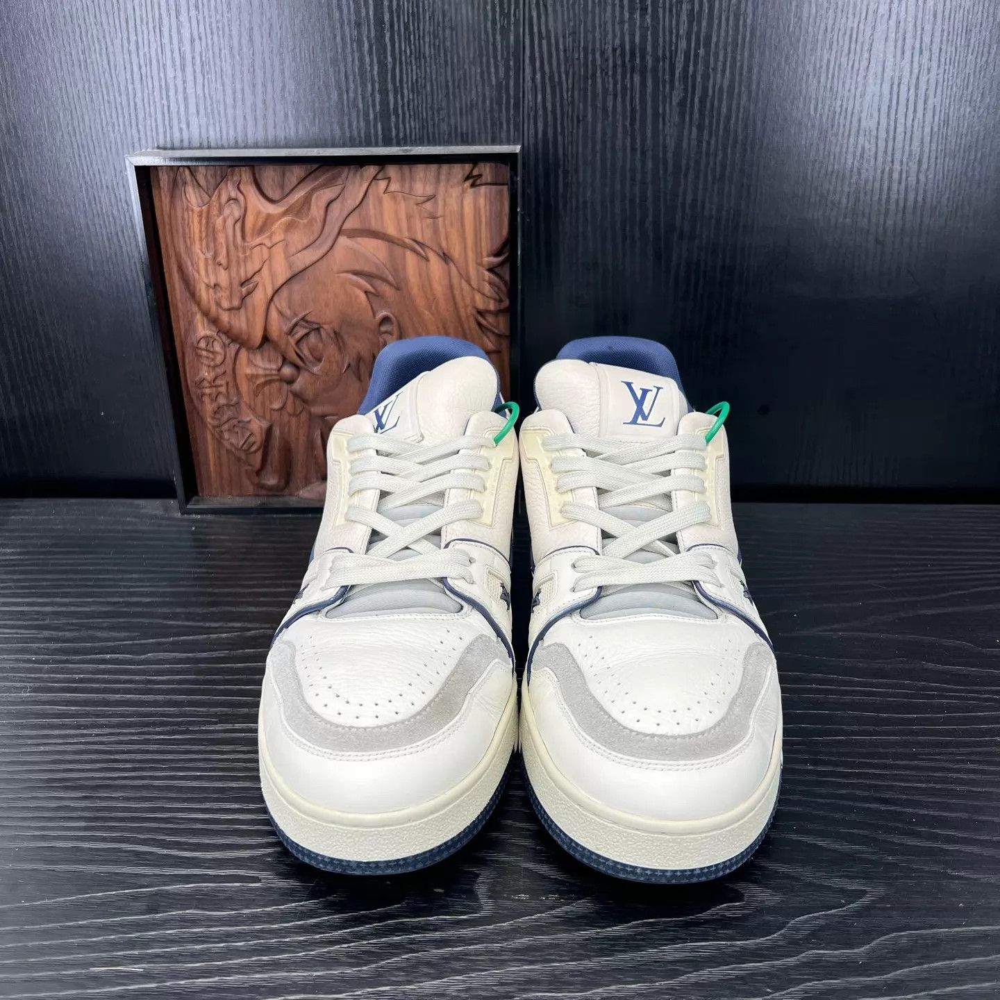Louis Vuitton LV Trainer Black Blue UK9/43 Size US 10 / EU 43 - 4 Thumbnail