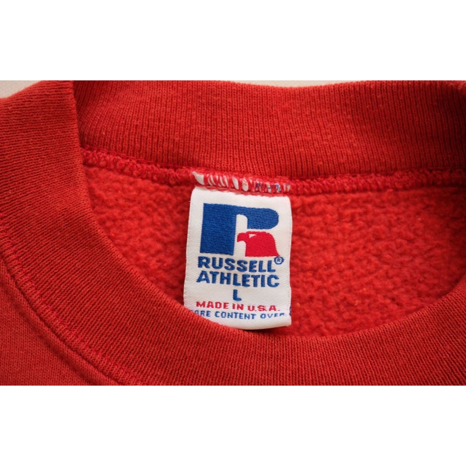 Russell Athletic VINTAGE RUSSELL ATHLETICS CREW SWEATSHIRT L RED USA MILITARY MARINE ACADEMY FADED 80s MEN Size US L / EU 52-54 / 3 - 8 Thumbnail