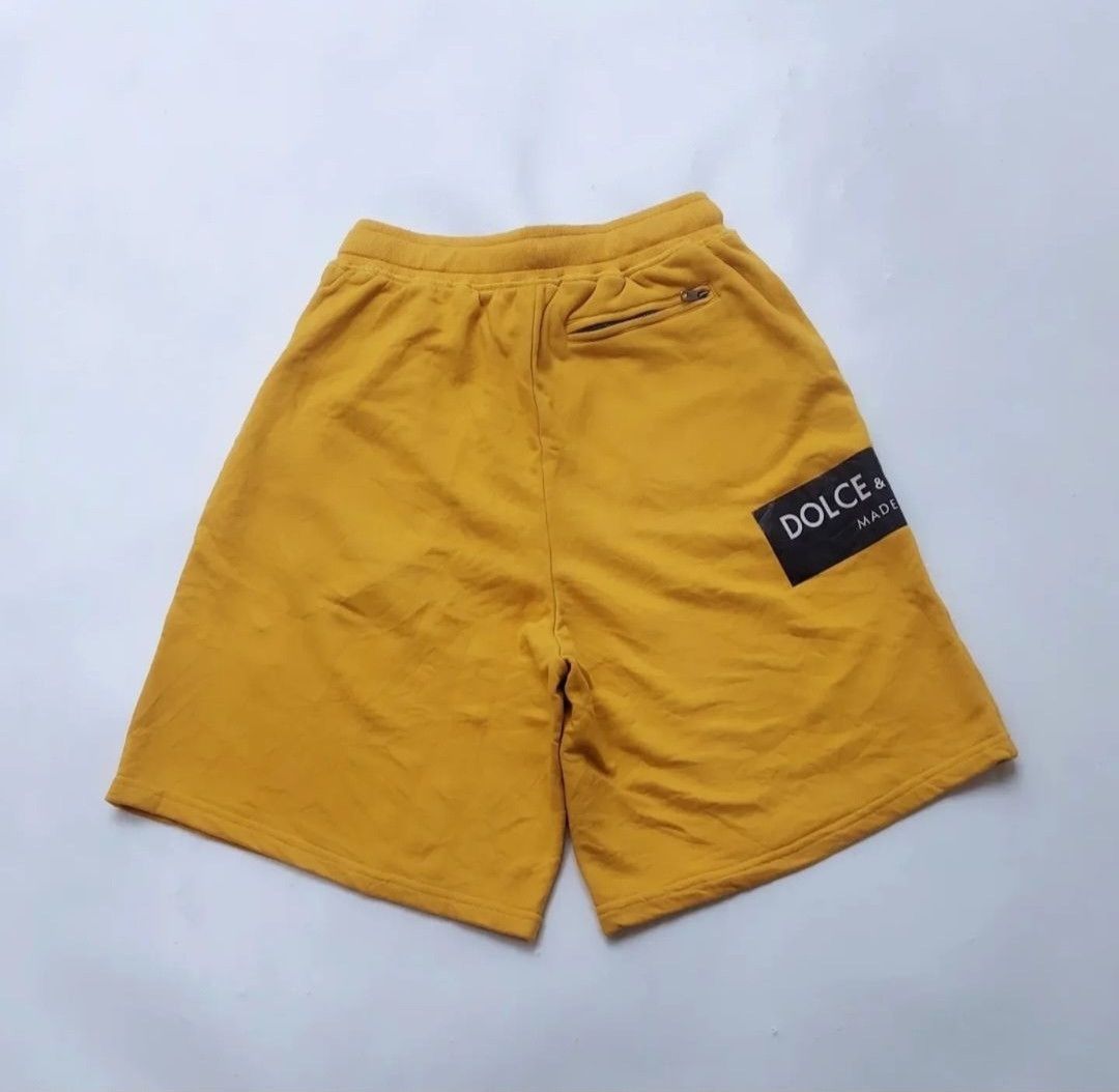 Dolce & Gabbana Dolce & Gabbana Yellow Logo Sweat Shorts Size US 30 / EU 46 - 5 Thumbnail