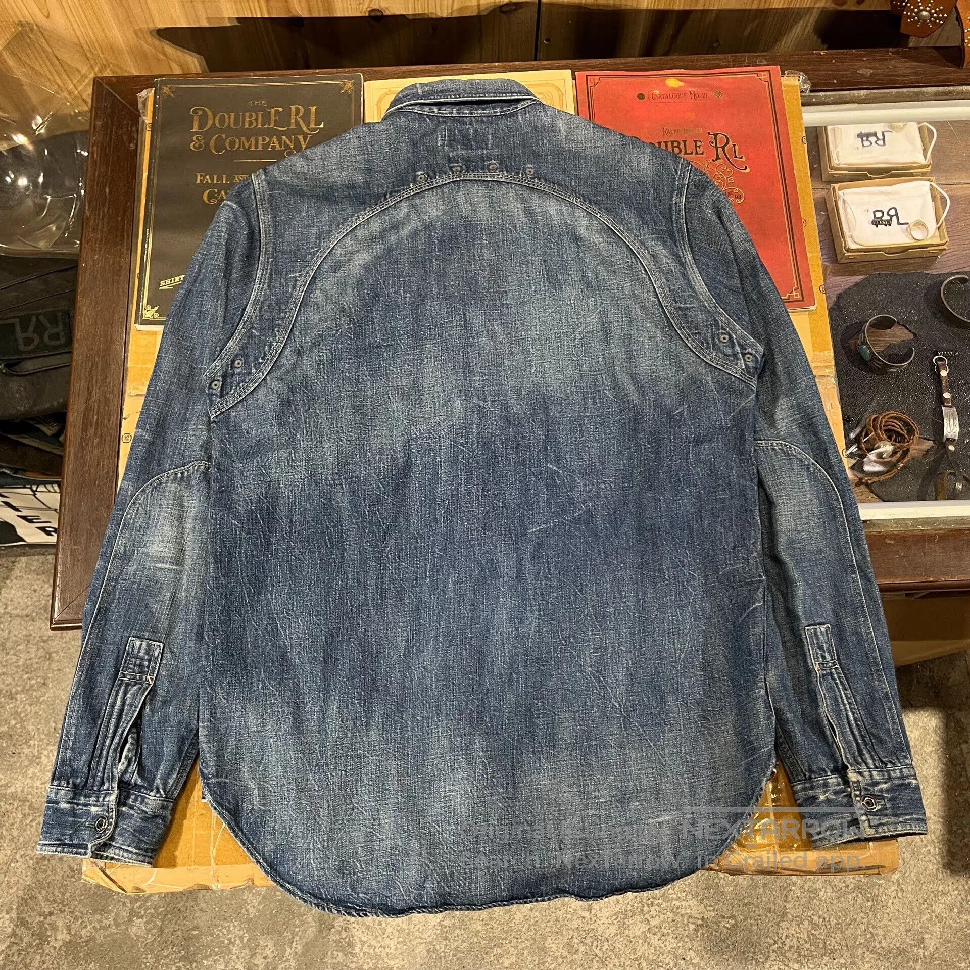 RRL Ralph Lauren RRL Vintage Washed Distressed Work Shirt. Size US M / EU 48-50 / 2 - 3 Thumbnail