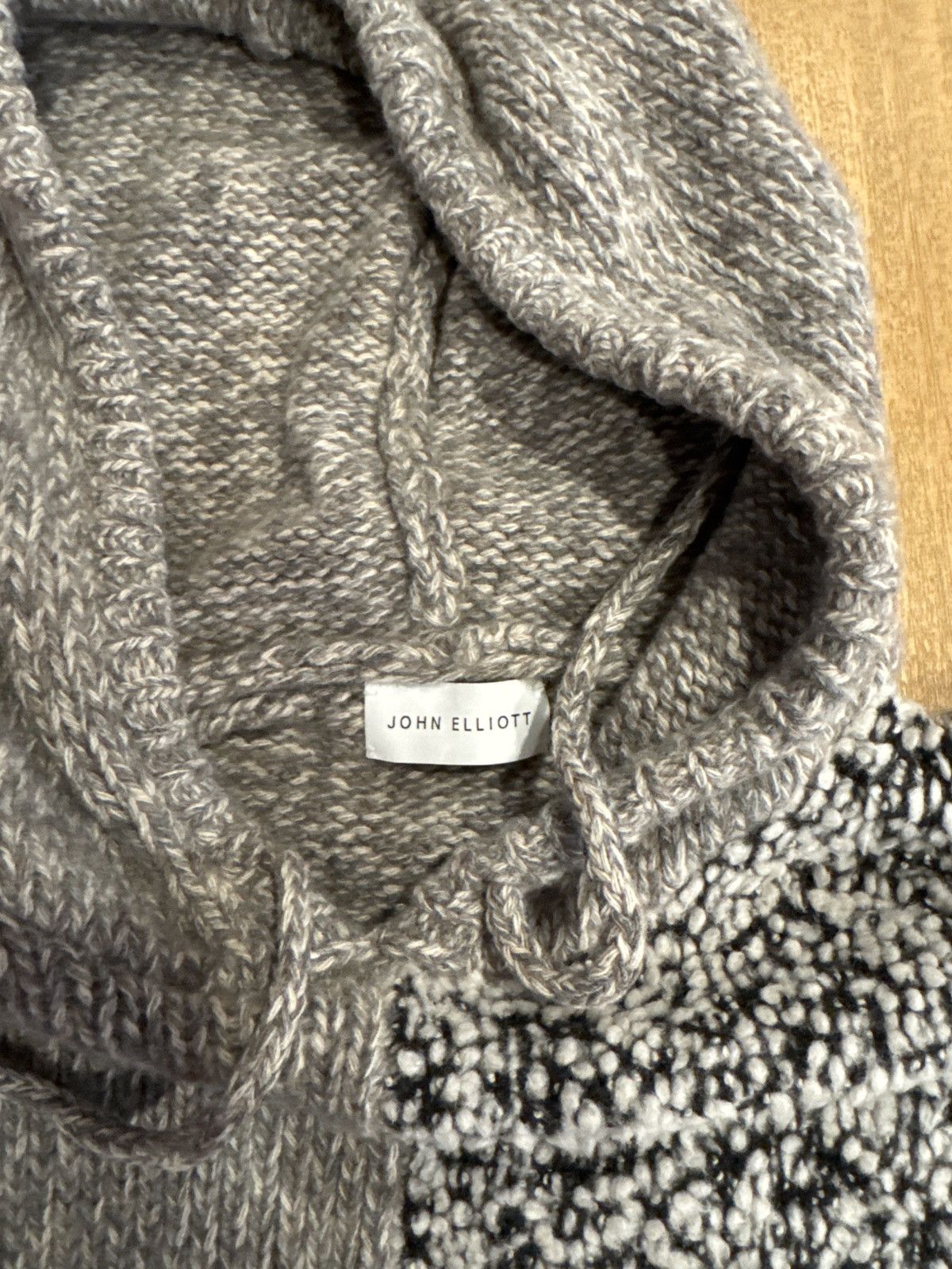 John Elliott John Elliott Knit Distressed Patchwork Hoodie M Size US M / EU 48-50 / 2 - 3 Thumbnail