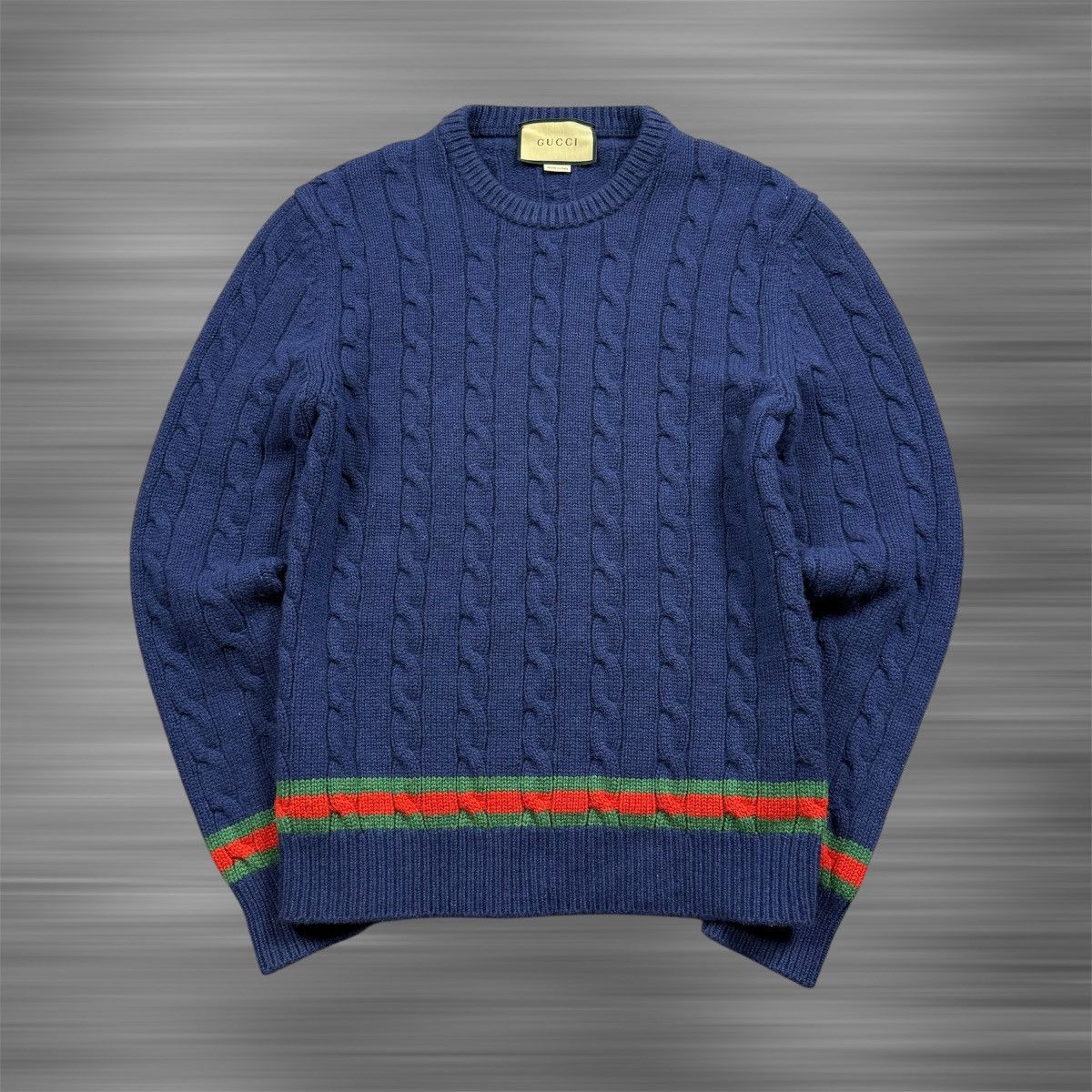 Gucci Gucci Striped Cable-knit Cashmere Sweater Size US S / EU 44-46 / 1 - 1 Thumbnail