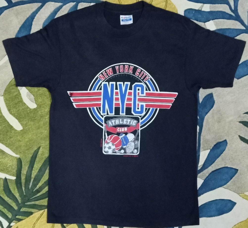 Hanes × Vintage Vintage 80s New York City Athletic Club T-shirt Size US M / EU 48-50 / 2 - 3 Thumbnail