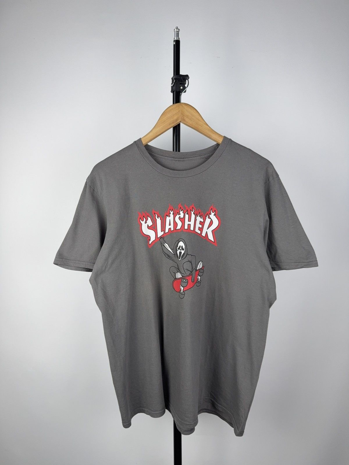 Band Tees 00s Slasher Skateboard Tee Funny Ghostface Parody Graphic Size US L / EU 52-54 / 3 - 1 Thumbnail