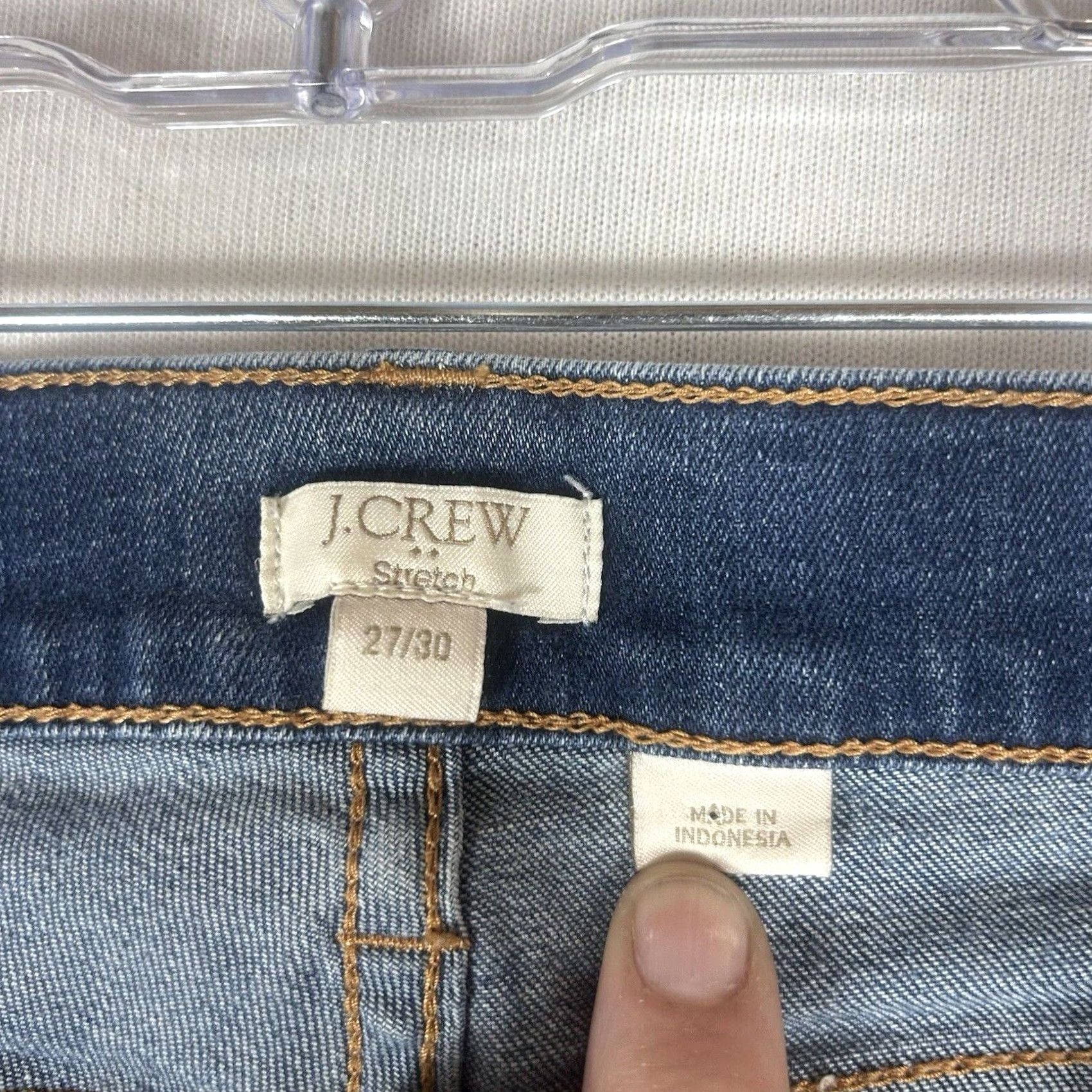 J.Crew J.Crew Jeans Skinny Low Rise 27/30 Womens Button Zip 30in Inseam Stretch Pockets Blue Size 27" / US 4 / IT 40 - 3 Thumbnail