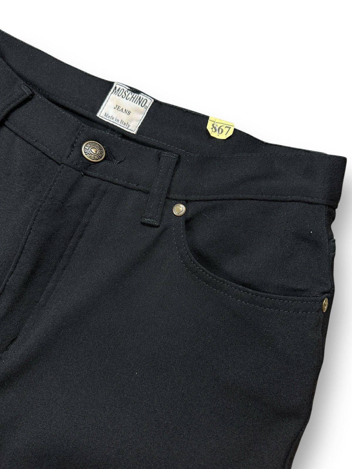 Moschino Vintage 90’s Moschino Jeans Black Pants Trousers Size 30" / US 8 / IT 44 - 9 Thumbnail
