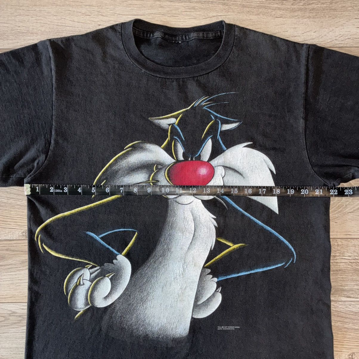 Changes 90s Sylvester the cat blackout shadow Looney Tunes tee shirt Size US XL / EU 56 / 4 - 6 Thumbnail