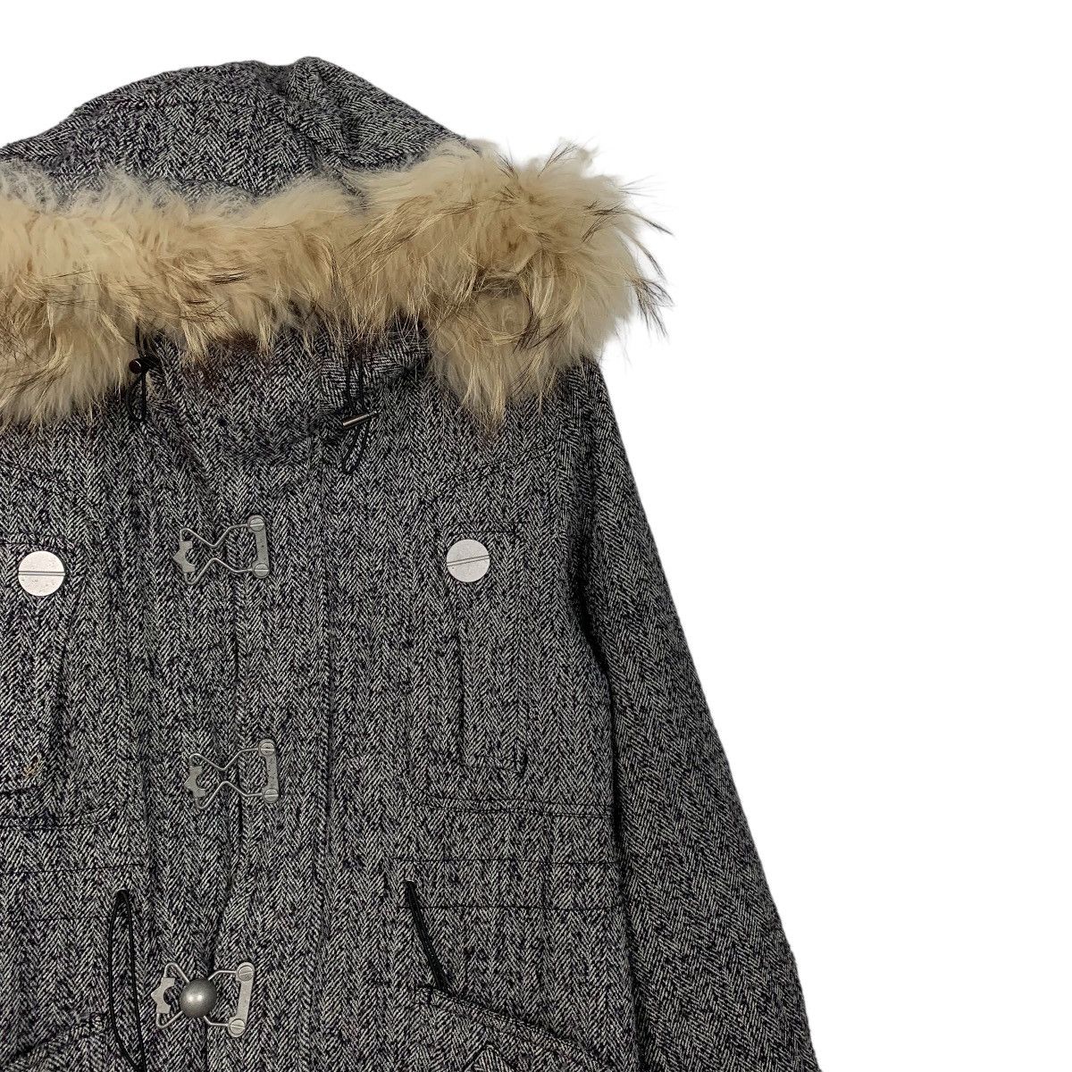Japanese Brand Sly Military Herringbone Hooded Long Jacket Size US S / EU 44-46 / 1 - 5 Thumbnail