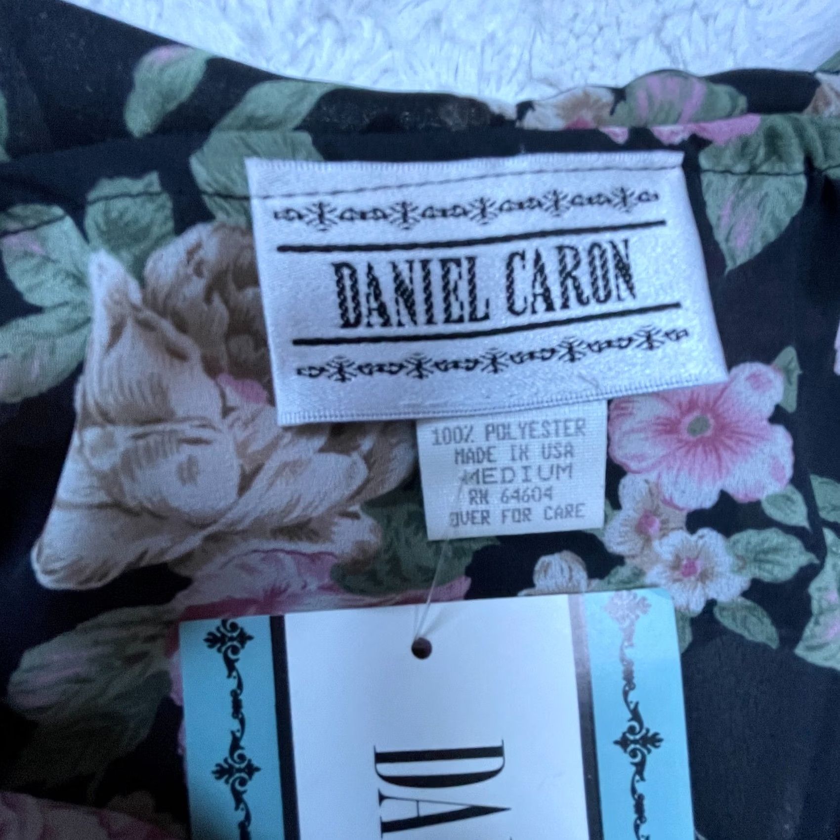 Pinko Daniel Caron Blouse Womens Floral Ruffle Top Shirt Medium Pink Black Boho Size M / US 6-8 / IT 42-44 - 7 Thumbnail