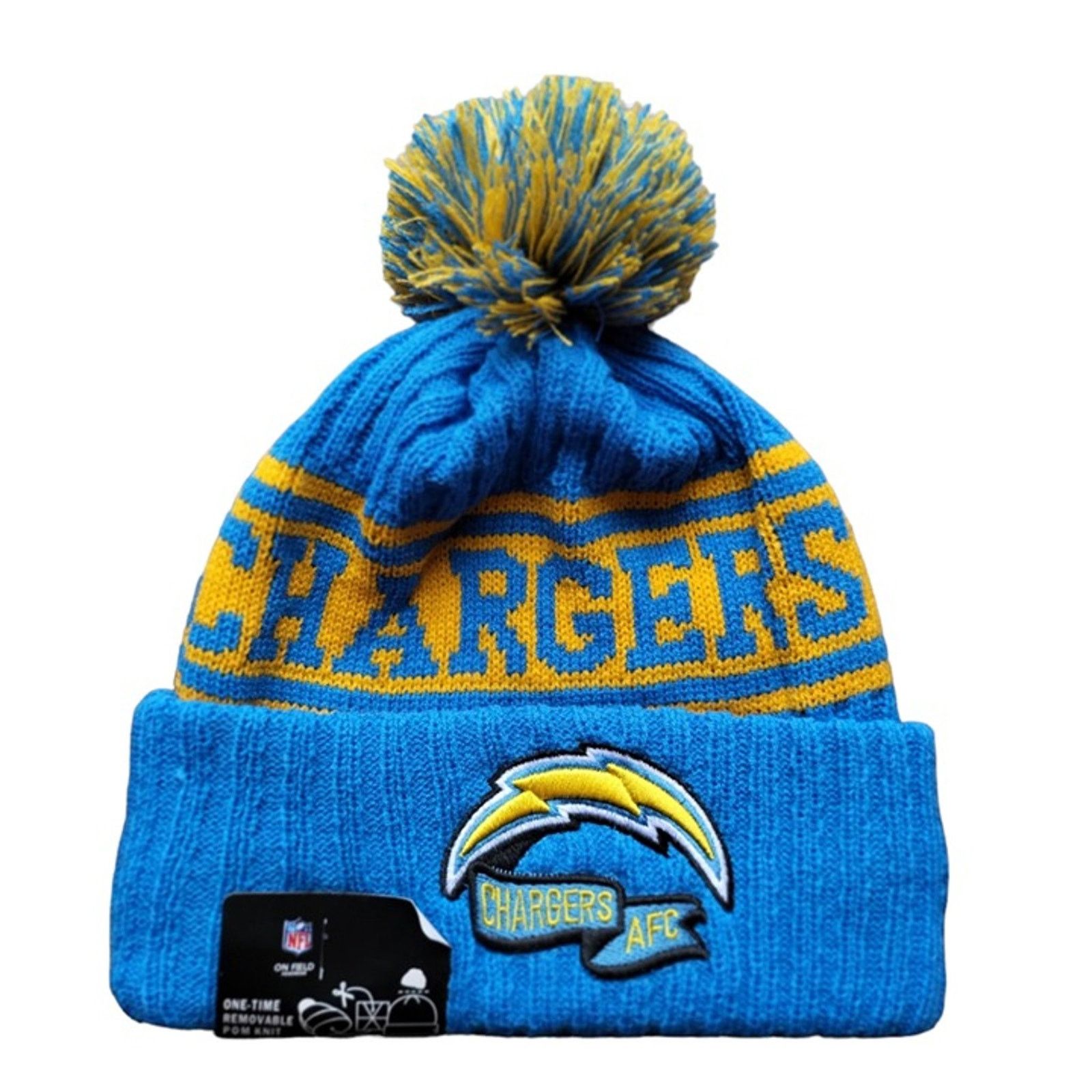 Other NWT Los Angeles Chargers Sport Knit Pom Beanie Fleece Lined Size ONE SIZE - 3 Thumbnail