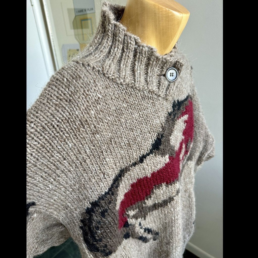 Other VINTAGE 1990s HANDKNIT ICELANDIC WOOL SWEATER CAVE PAINTING Size US XXL / EU 58 / 5 - 4 Thumbnail