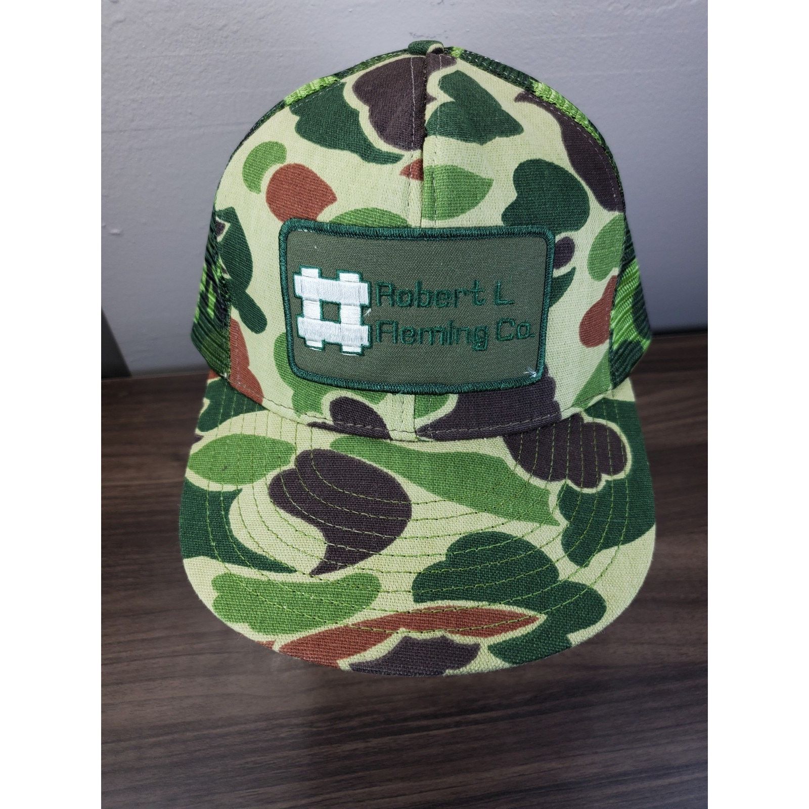 Vintage Robert L Fleming Co Trucker Hat Snapback Cap Hunting Camo Size ONE SIZE - 4 Thumbnail