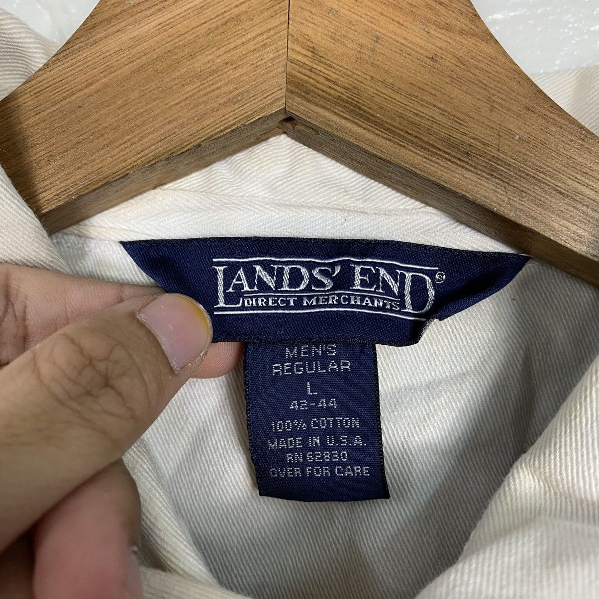 Japanese Brand 📌Vintage Polo Rugby Collar Striped Design Lands' End Size US L / EU 52-54 / 3 - 15 Thumbnail