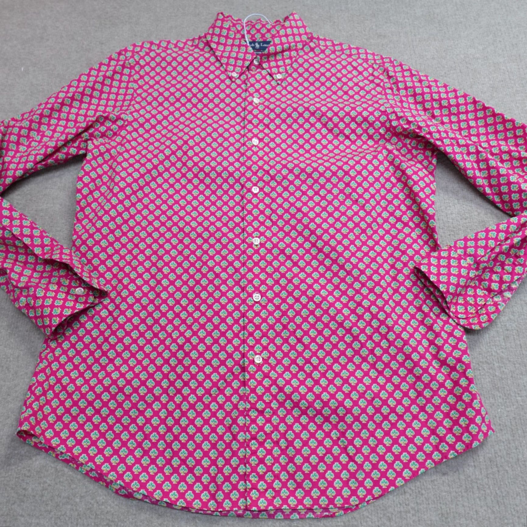 Ralph Lauren VINTAGE Ralph Lauren Shirt Large Pink Custom Fit Southwestern Button Down Mens Size US L / EU 52-54 / 3 - 2 Thumbnail