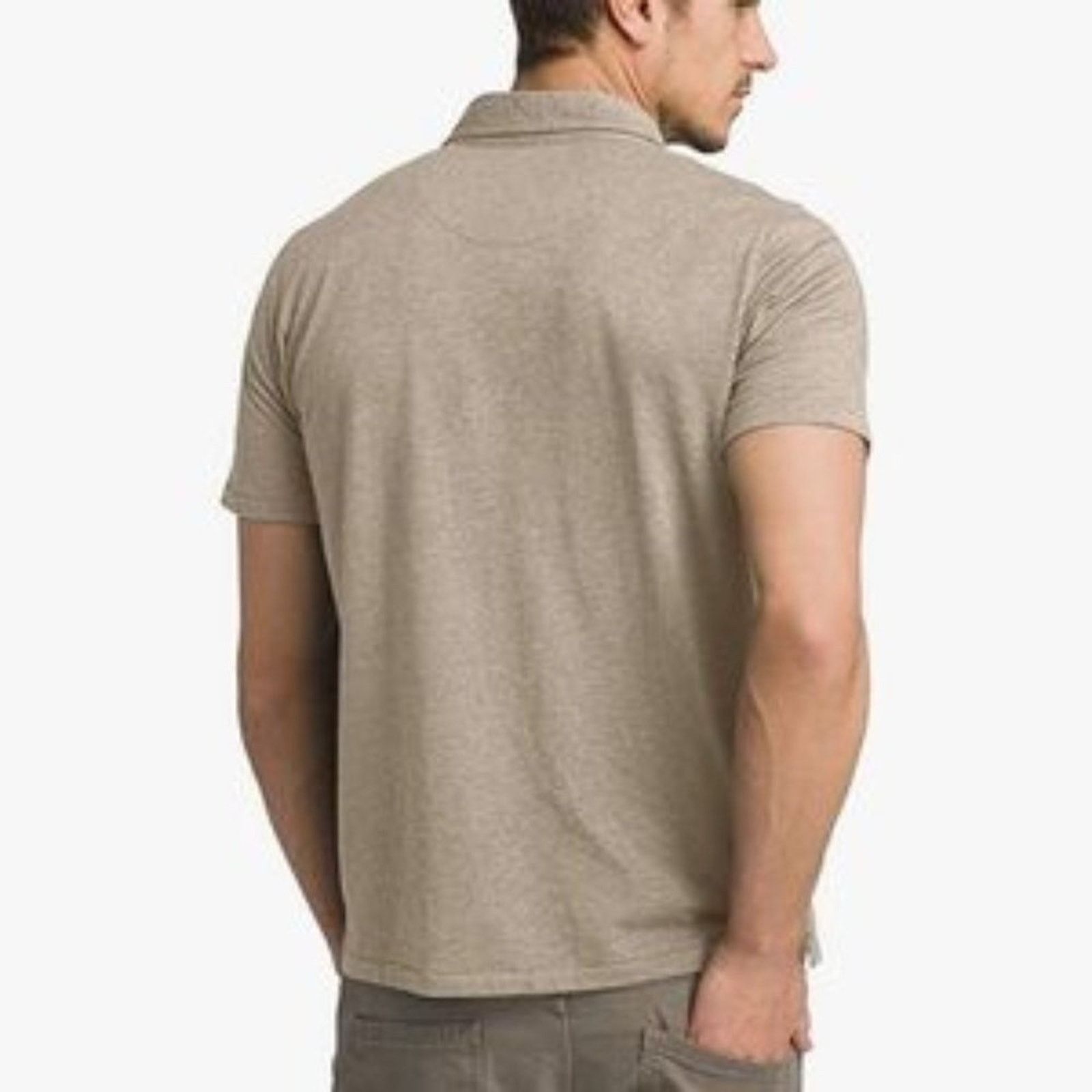 Lands' End LANDS' END Khaki Heather Cotton Polo Sz M Size US M / EU 48-50 / 2 - 1 Thumbnail