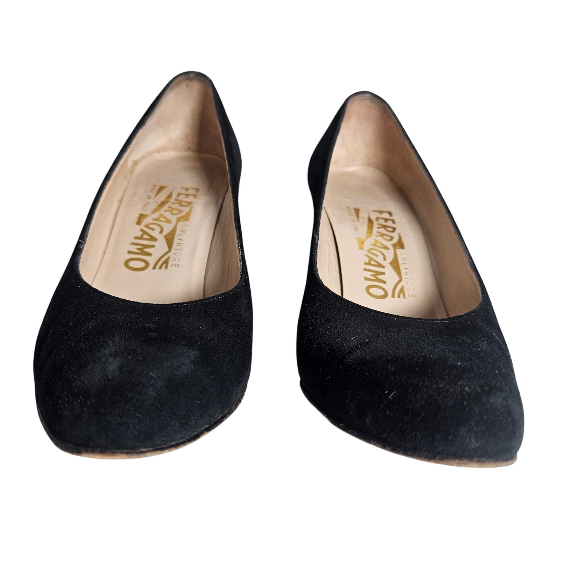 Salvatore Ferragamo Salvatore Ferragamo Women's Black Suede Pumps 5.5B | Quiet L Size US 5.5 / IT 35.5 - 10 Thumbnail