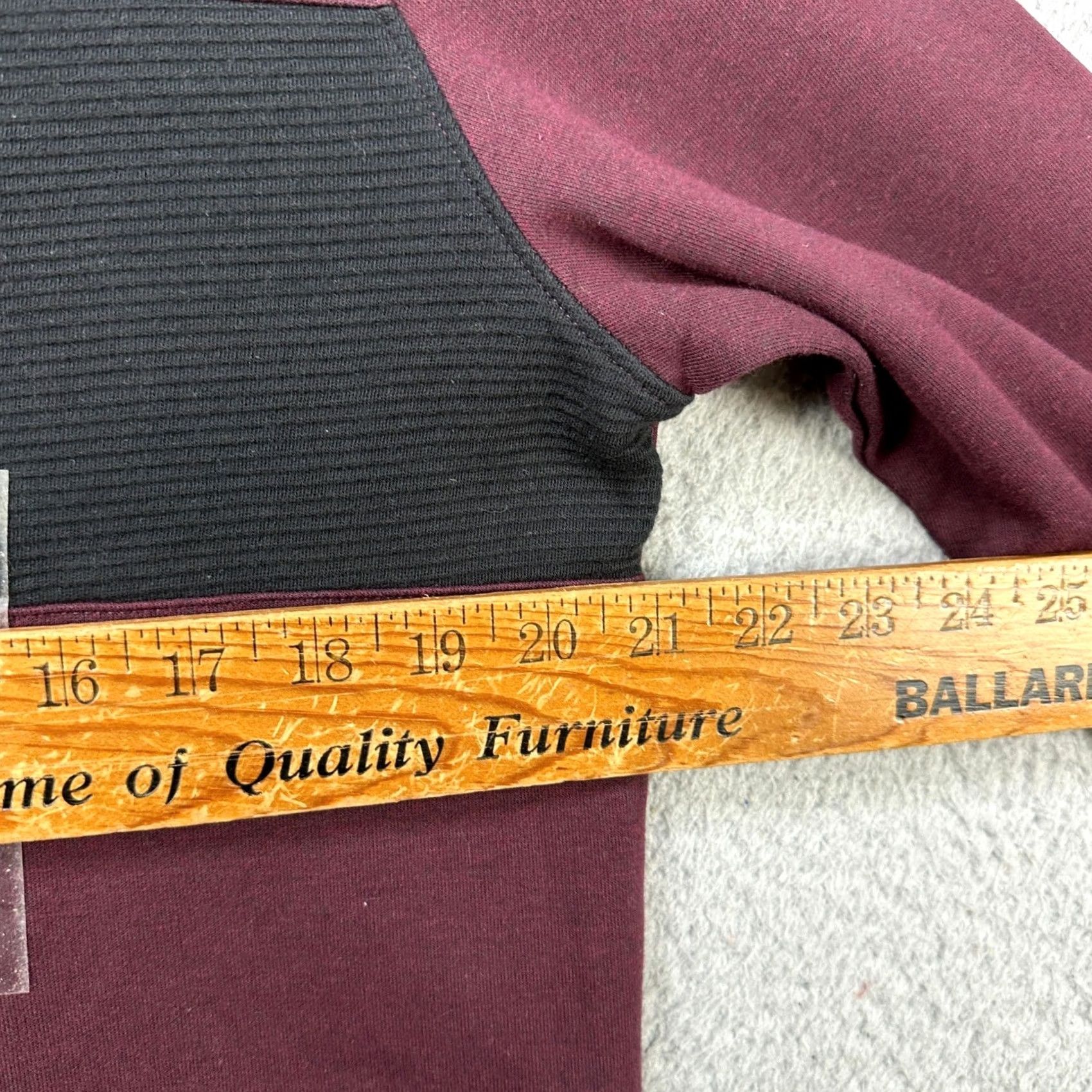 Alfani Alfani Sweatshirt Pullover M Men Burgundy 1/4 Zip Stretch Lightweight Long Sleeve Regular Fall Winter Casual Comfort Mens Size US M / EU 48-50 / 2 - 6 Thumbnail