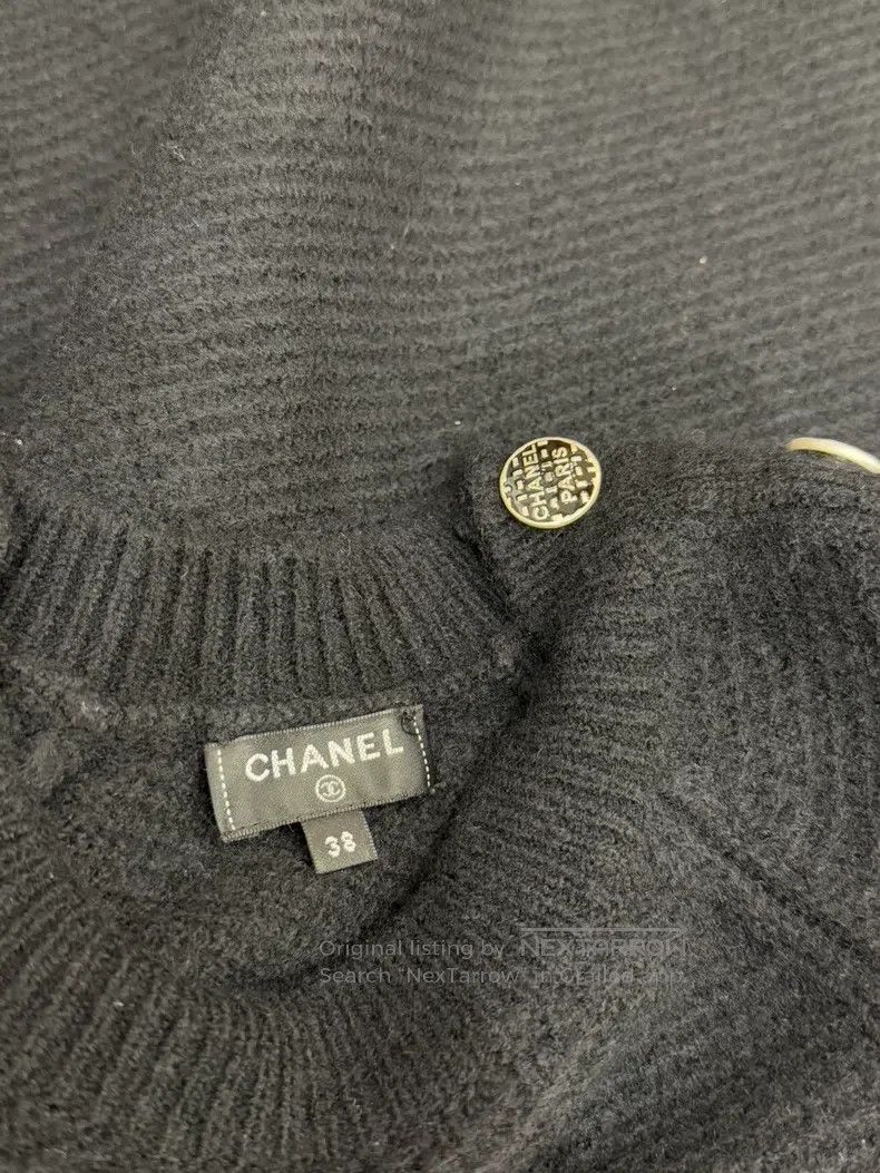 Chanel Chanel Black cashmere blended sweater Size XS / US 0-2 / IT 36-38 - 4 Thumbnail