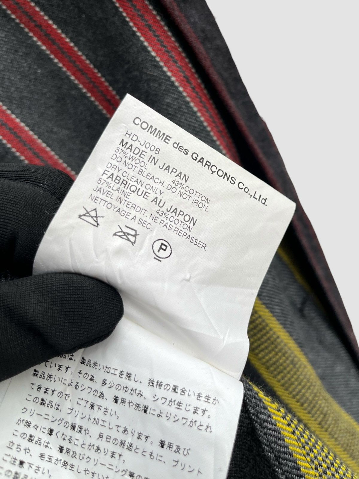 Comme des Garcons Homme Archive AW01 CdG Homme Deconstructed Patchwork Stripe Jacket Size US M / EU 48-50 / 2 - 10 Thumbnail