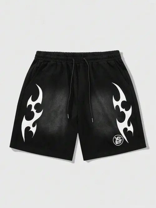 Japanese Brand × Vintage Print Y2k Shorts DRIP summer OPIUM Size US 34 / EU 50 - 1 Thumbnail