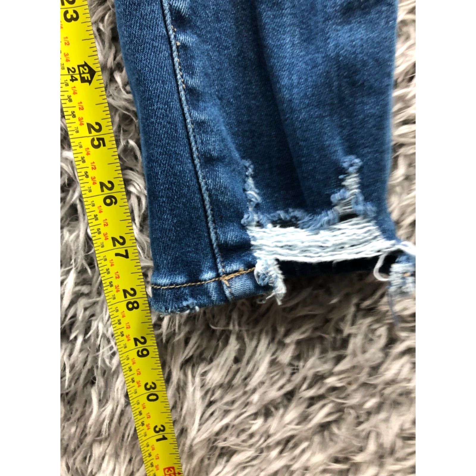 Vintage KanCan Skinny Jeans Womens 3XL Medium Wash Blue Button Fly Size 40" / US 18 - 3 Thumbnail