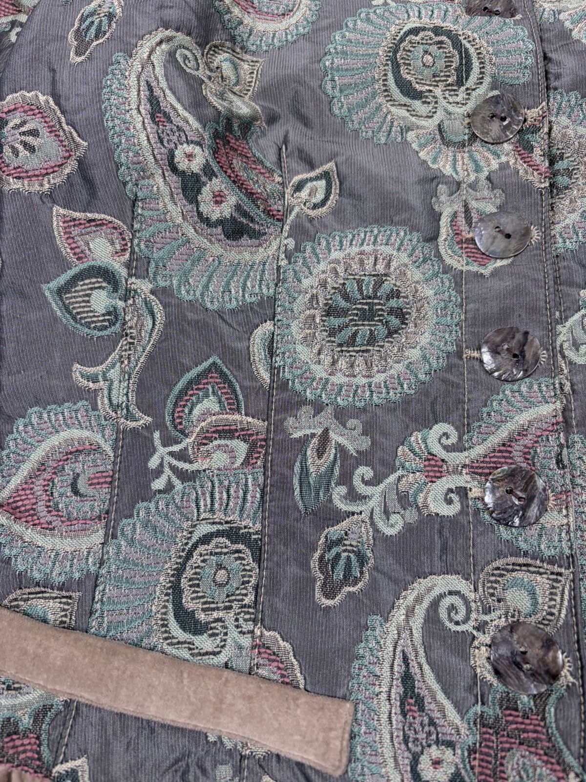plein sud NWT Vintage Plein Sud Quilted Paisley Velvet Jacket Y2K S Size XS / US 0-2 / IT 36-38 - 5 Thumbnail