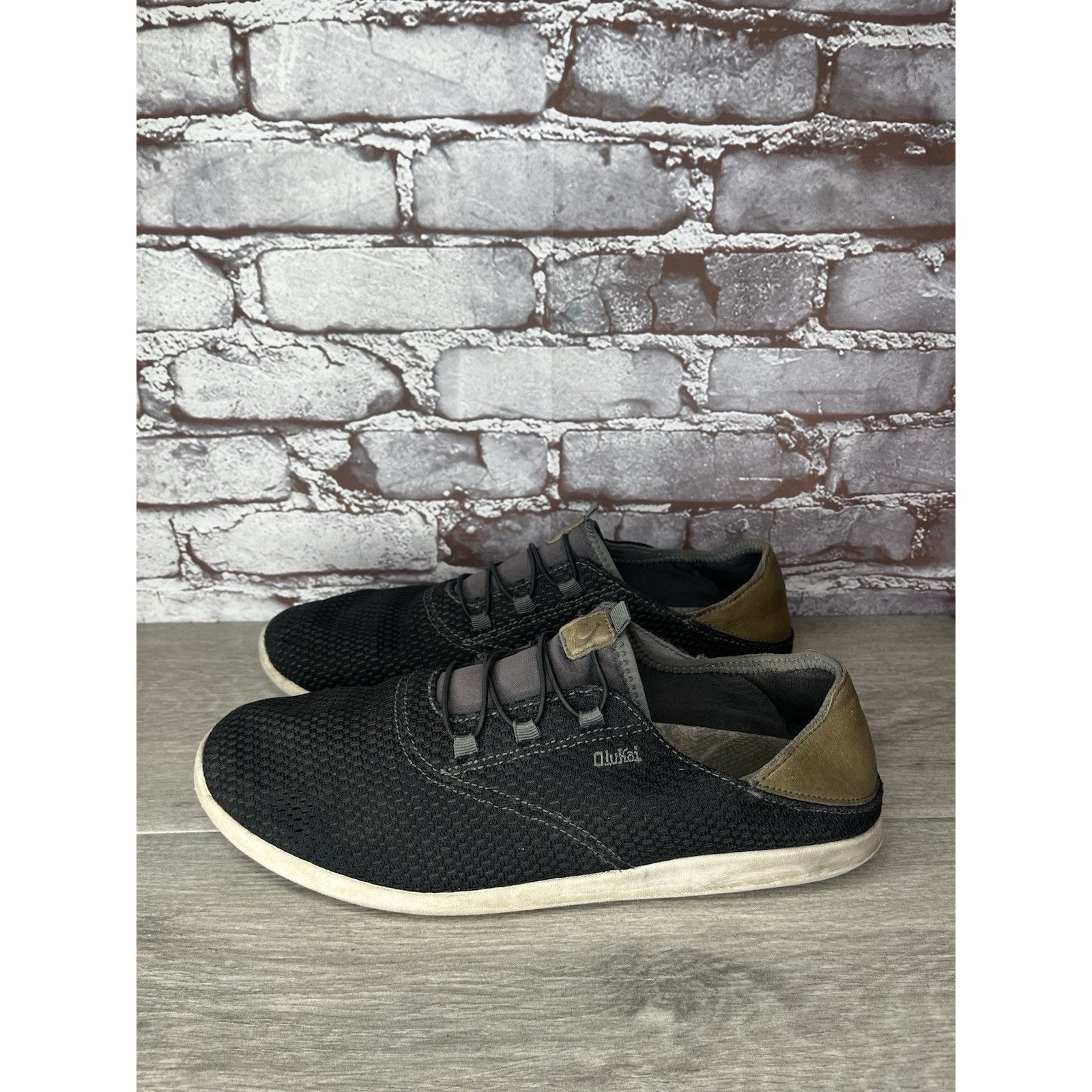 Olukai OLUKAI Alapa Li Black Textile Lace Up Athletic Sneakers Shoe Size US 12 / EU 45 - 14 Thumbnail