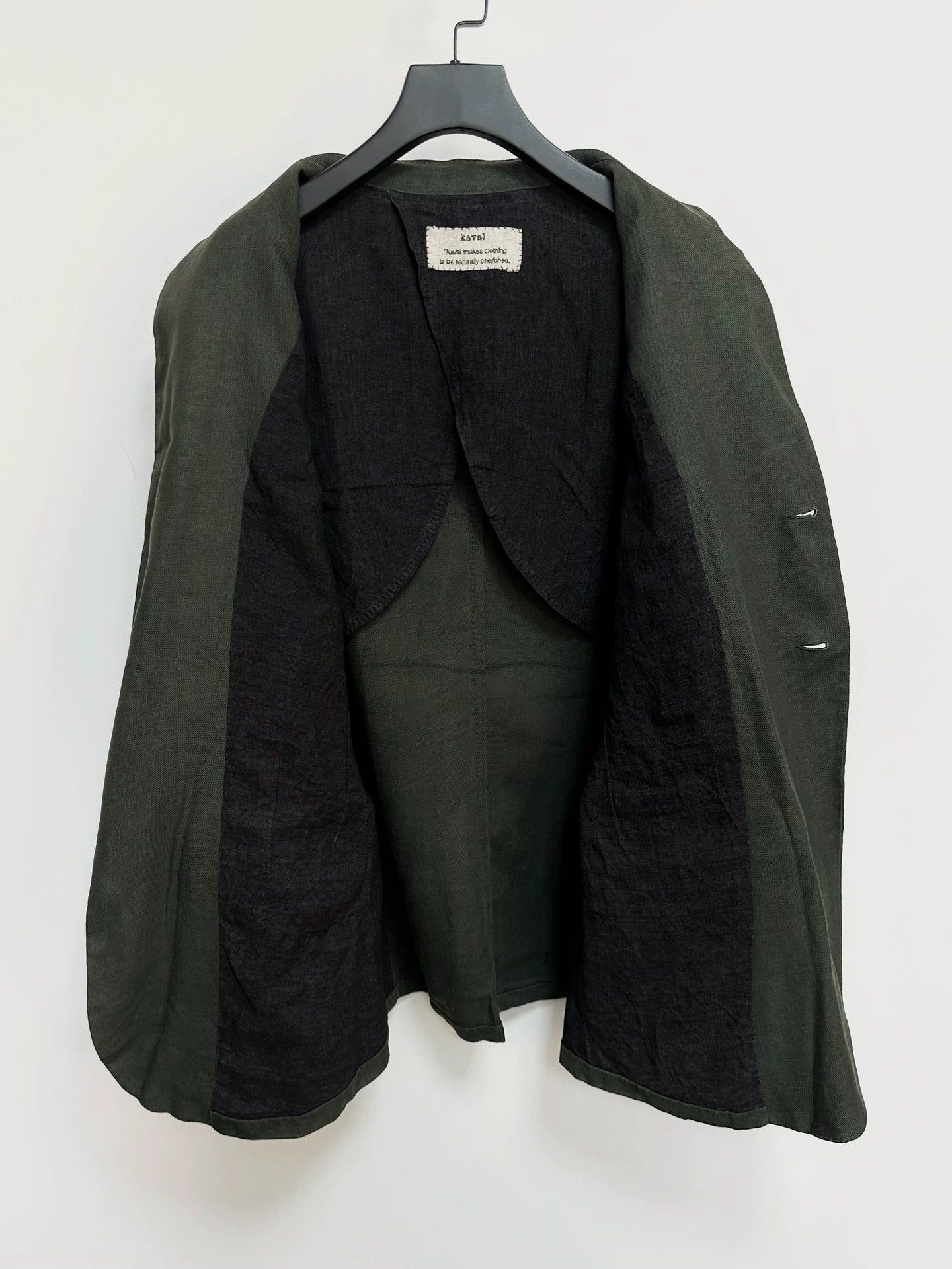 Other kaval ink-dyed linen jacket L gray-green Japan Size US L / EU 52-54 / 3 - 4 Thumbnail