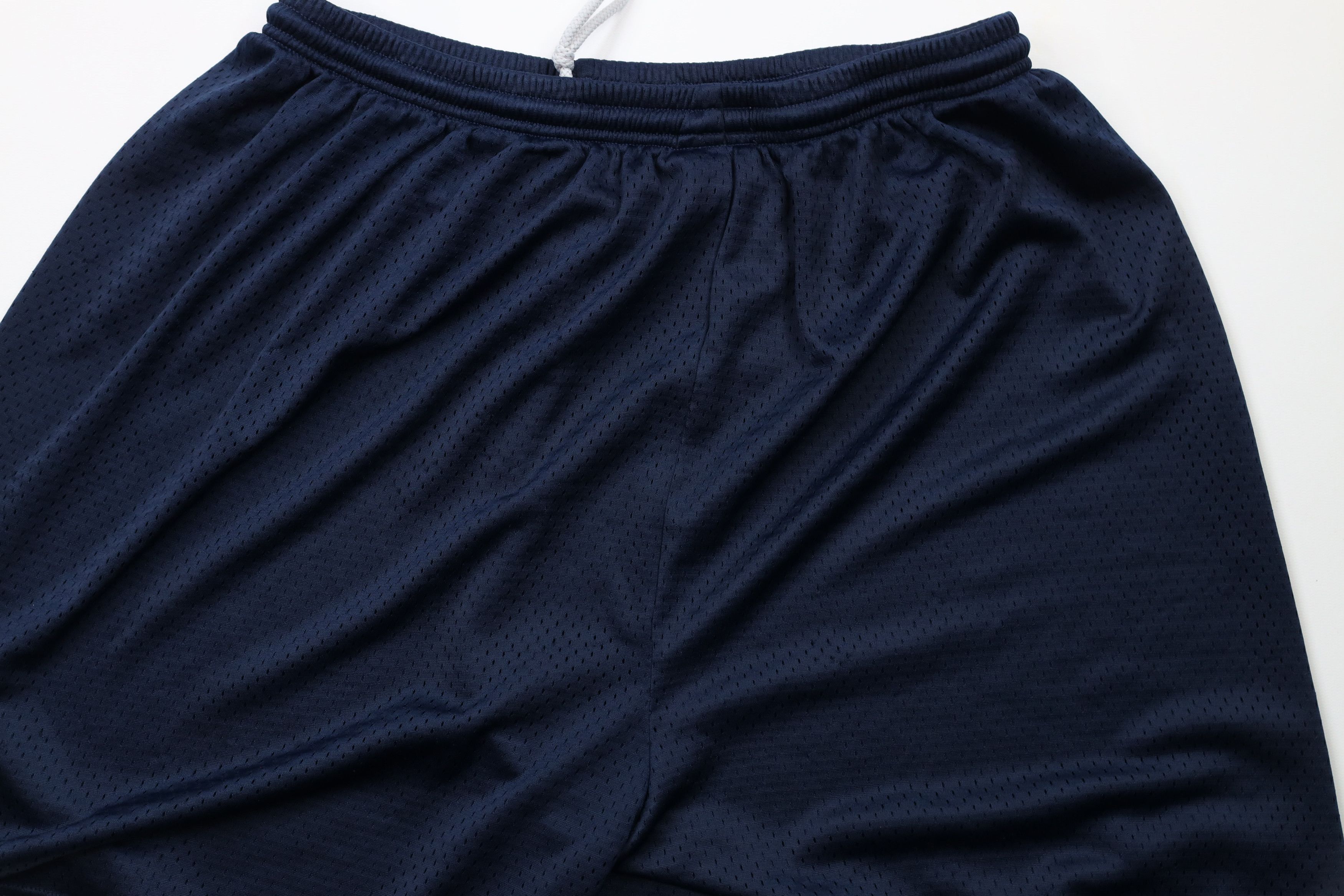 Nike × Vintage Vintage Nike Mini Swoosh Above Knee Mesh Shorts Navy Blue Size US 36 / EU 52 - 11 Thumbnail
