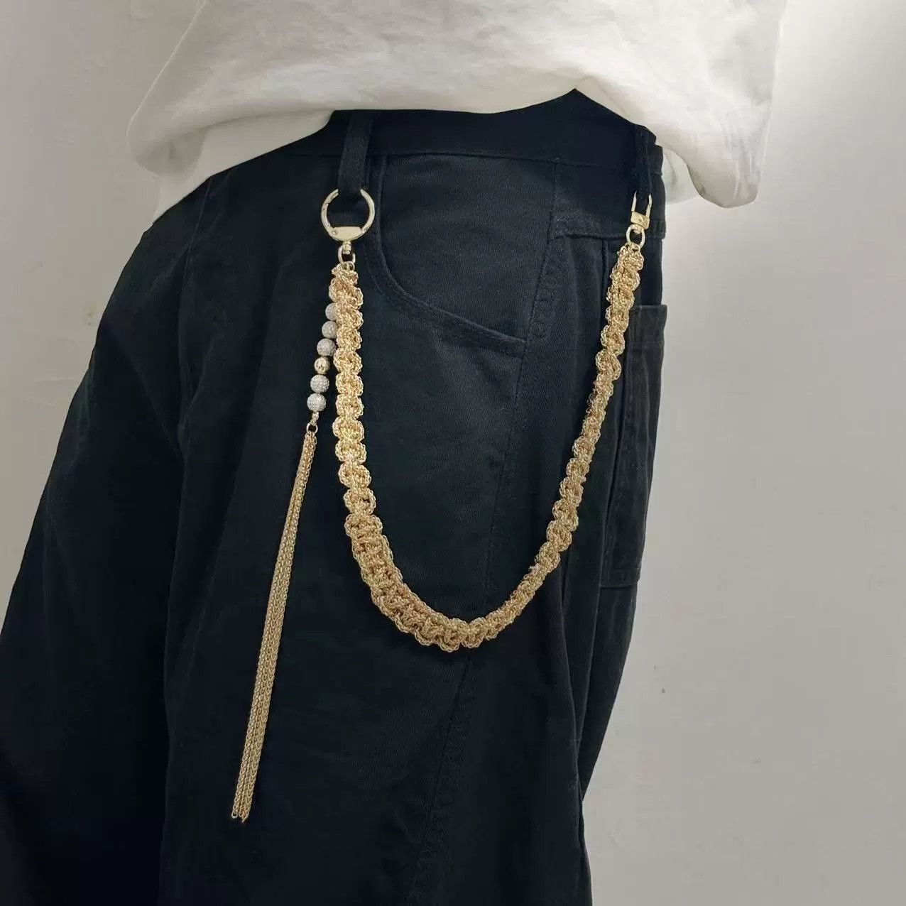 Vintage Retro hip-hop punk style jeans waist chain Size ONE SIZE - 3 Thumbnail