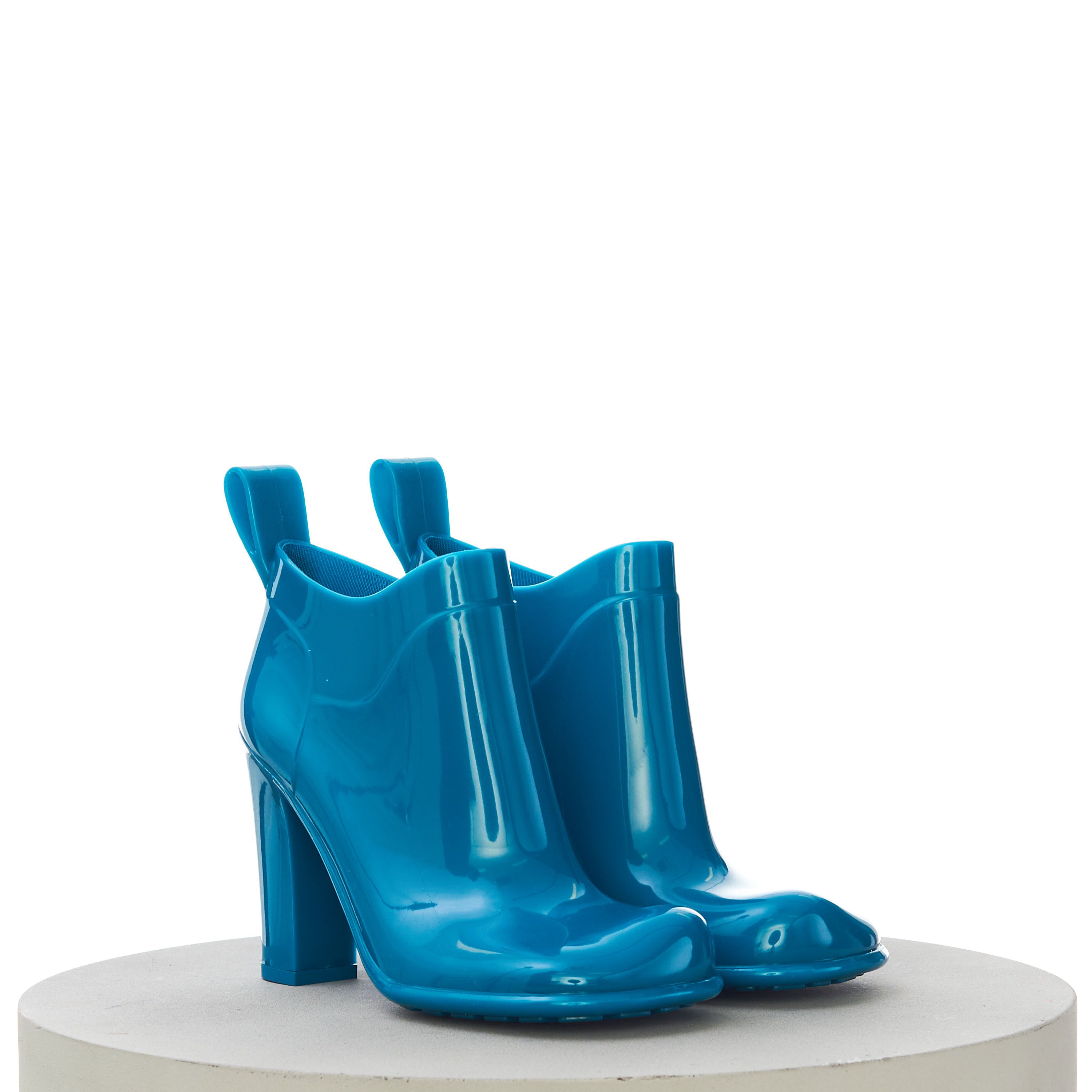 Women's Ankle Boots Shine In Blaster Blue Rubber