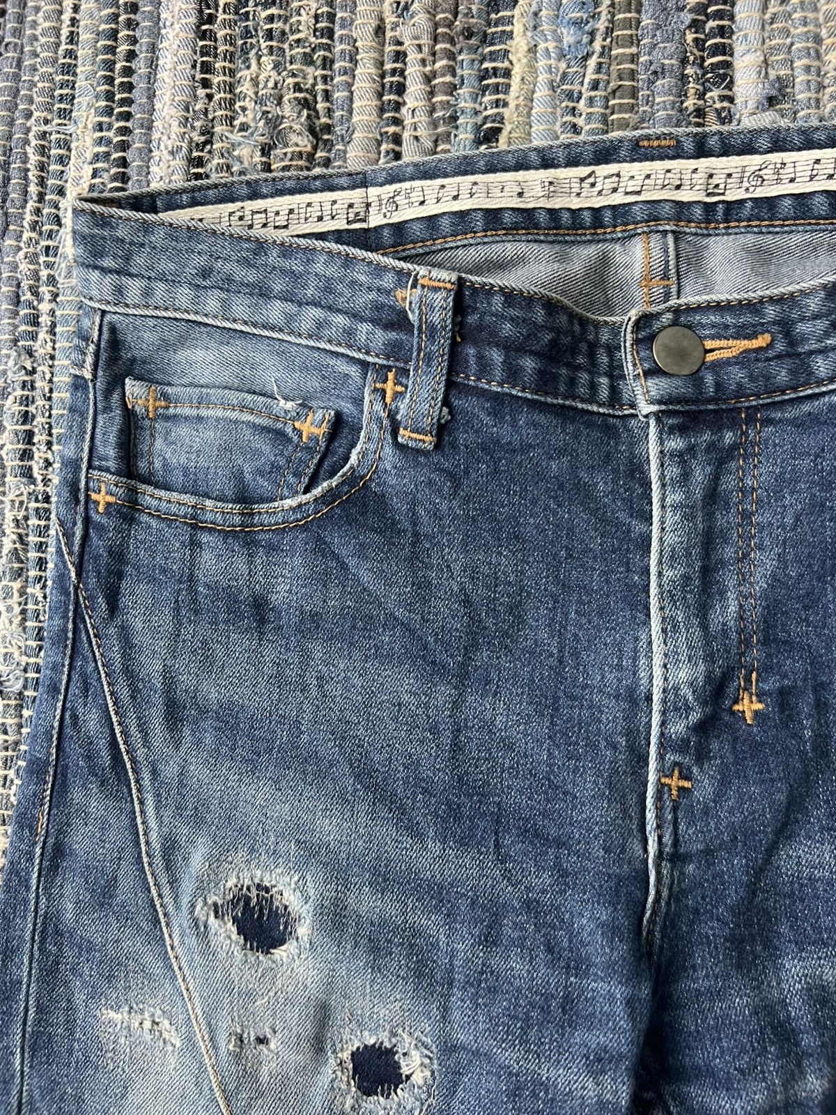 Number (N)ine Number Nine Miyashita's Grunge Distressed Rocker Denim Jeans Size US 31 - 5 Thumbnail