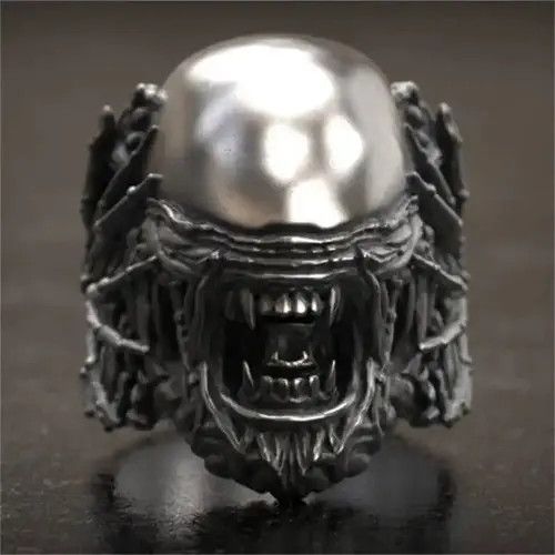 Jewelry skull head men's retro ring (size 6 to 13) Size ONE SIZE - 1 Thumbnail