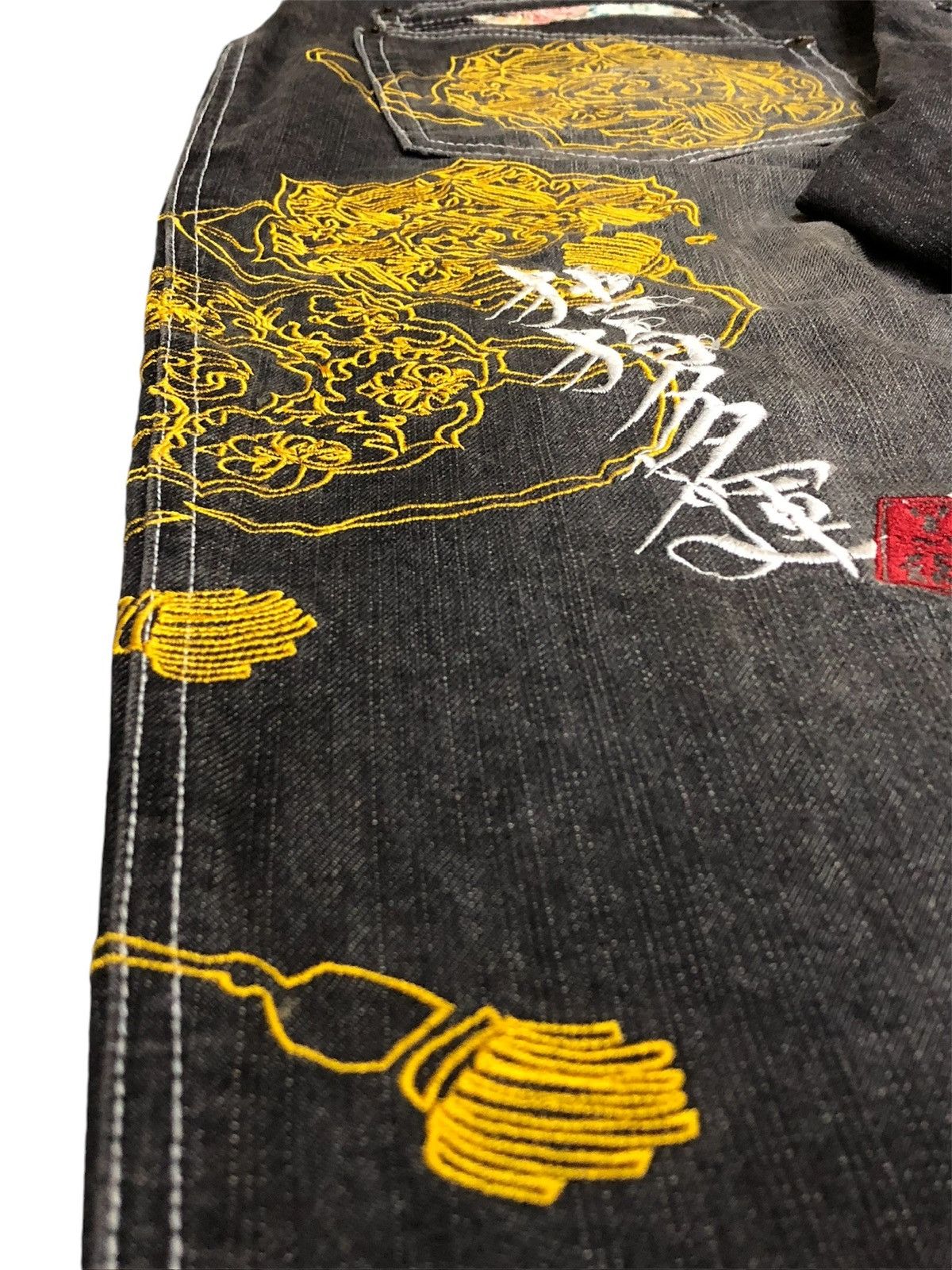 Dogtown 34x42 INSANE DOGTOWN BLACK DRAGON EMBROIDERED JEANS Size US 34 / EU 50 - 5 Thumbnail