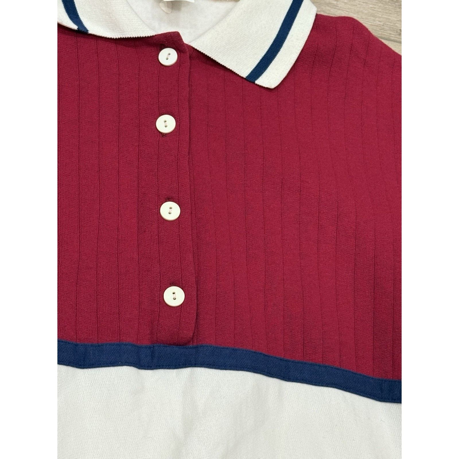 Vintage Vintage 90s Two Tone Polo Shirt No Boundaries USA Preppy Size M / US 6-8 / IT 42-44 - 4 Thumbnail