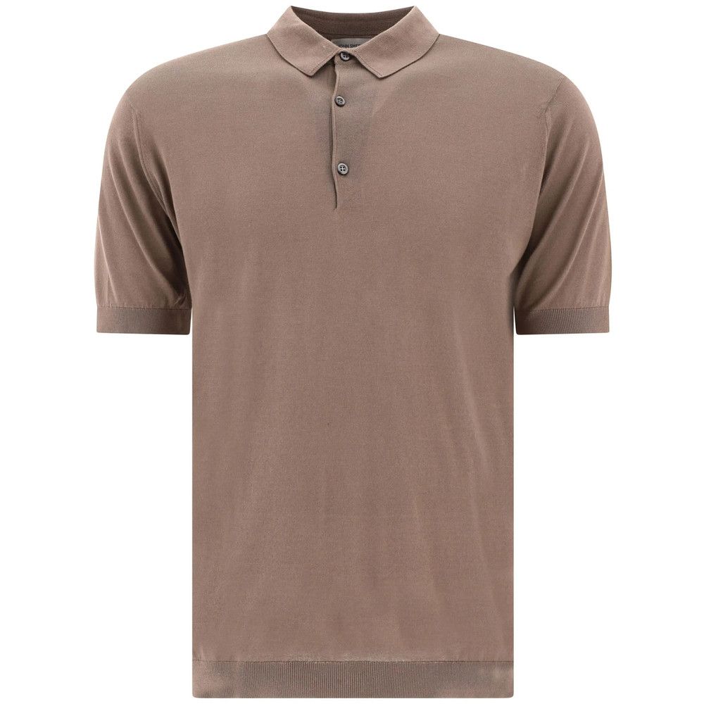 John Smedley NEUTRALS Polo Shirts