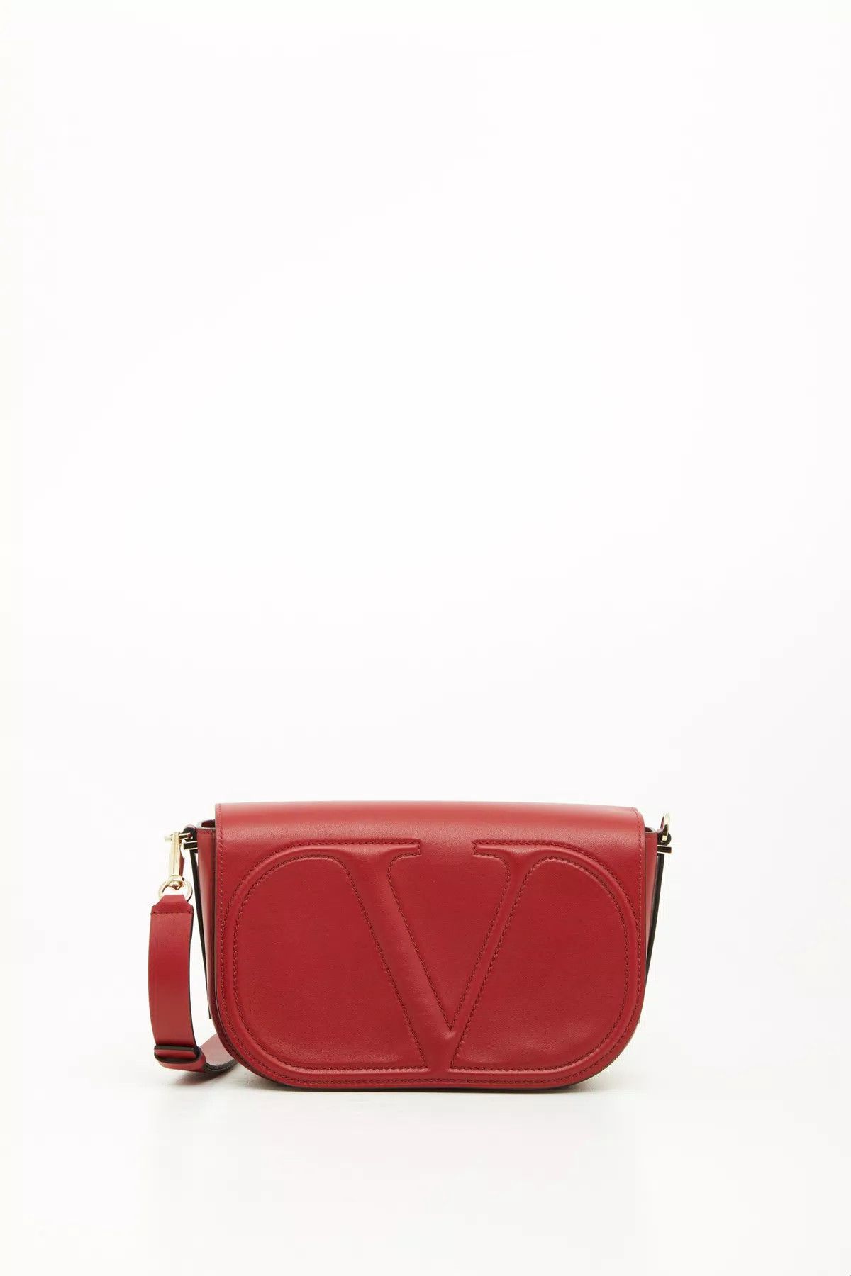 Valentino o1s1wg110426 Size: OS / Vlogo Walk Calfskin Shoulder Bag Red Size ONE SIZE - 1 Thumbnail