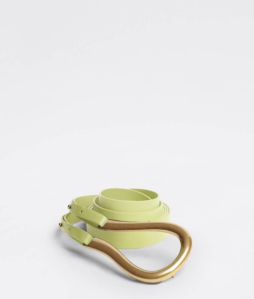 Bottega Veneta o1n1vont0225 Size: M / Horsebit Belt in Light Green/Gold Size ONE SIZE - 1 Preview