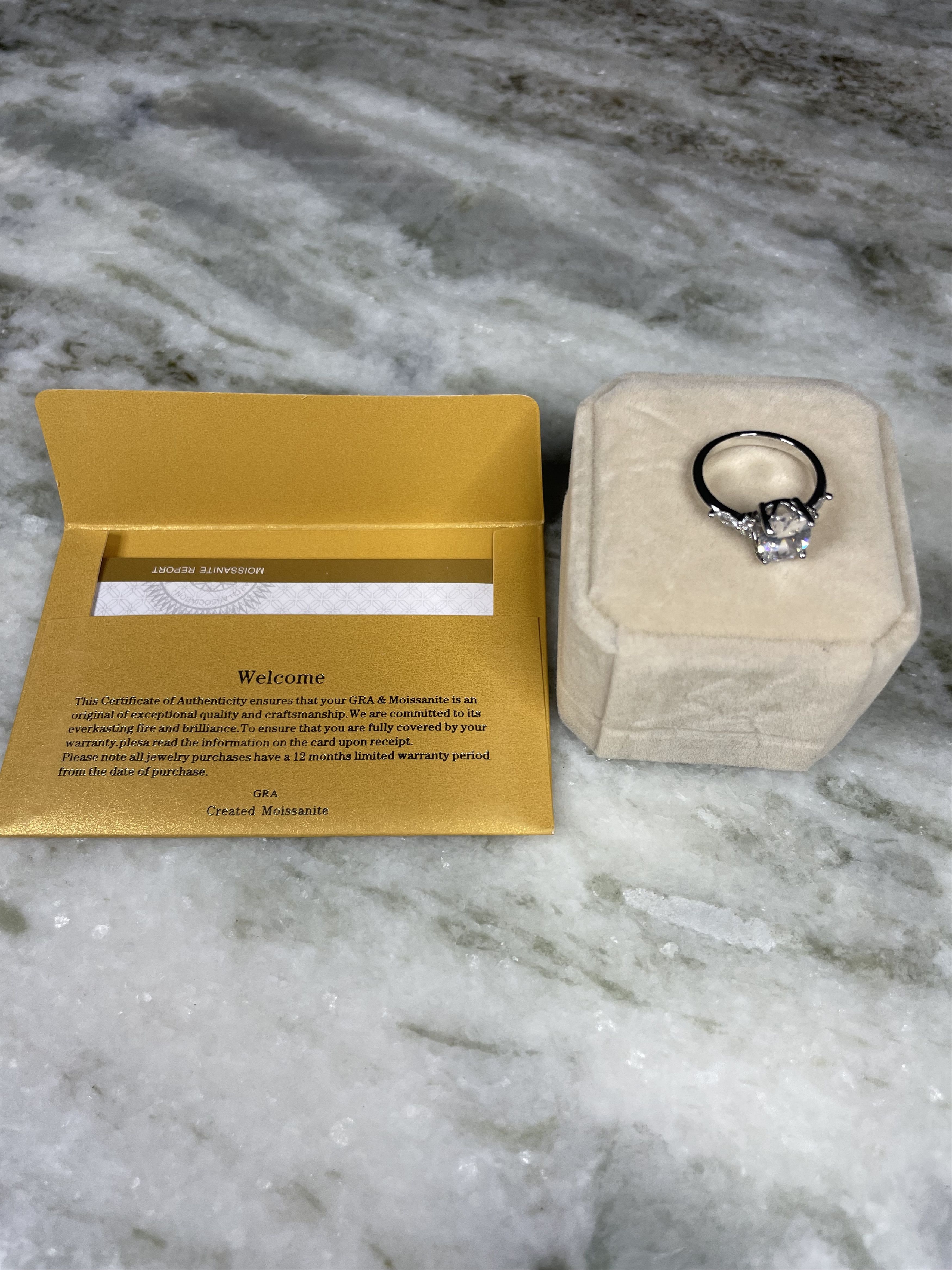 Other 1 Carat Moissanite Ring & Showcase Box + GRA Report Size ONE SIZE - 2 Thumbnail