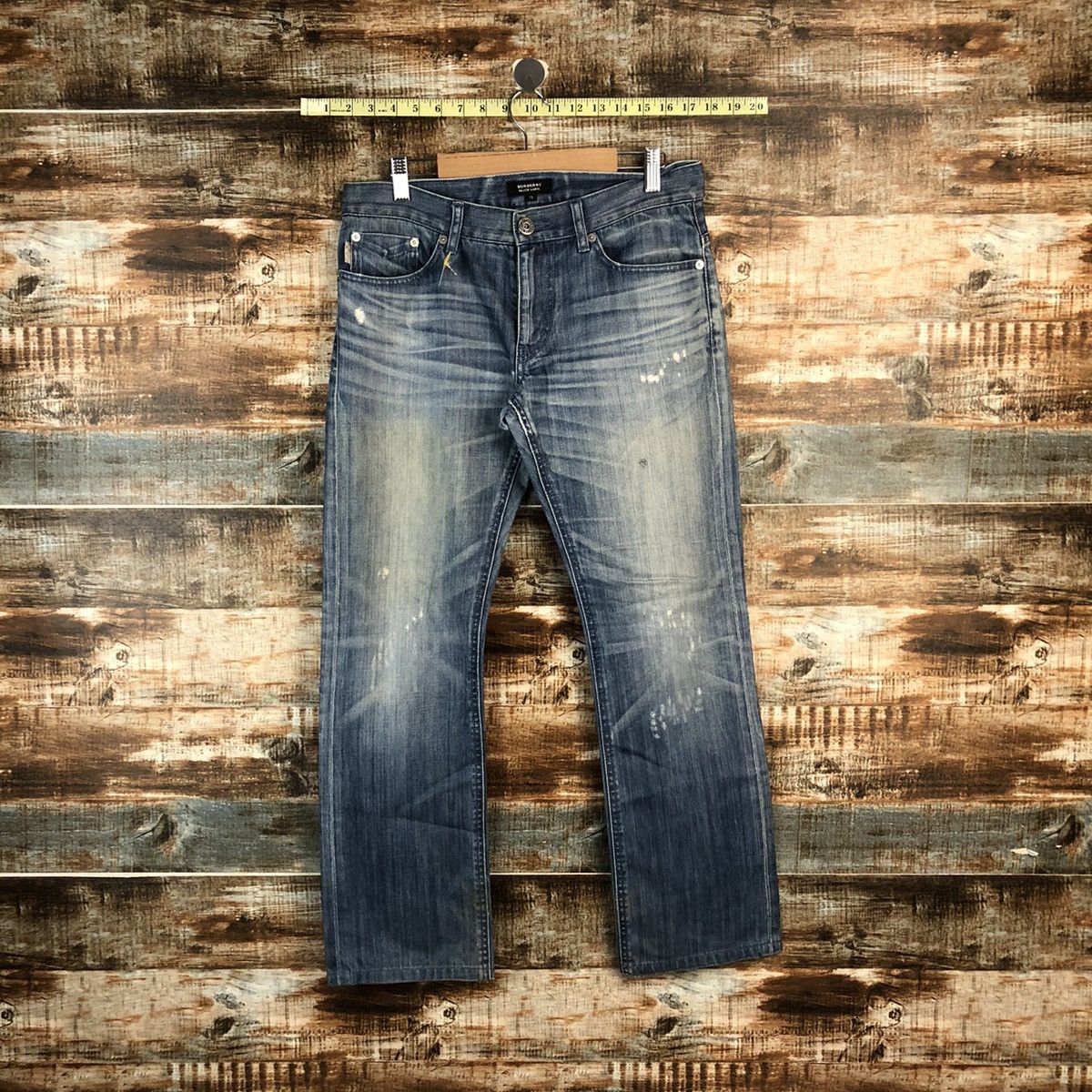 Burberry DLL Burberry Blue Distressed Denim Pants #C252 Size US 29 - 1 Thumbnail
