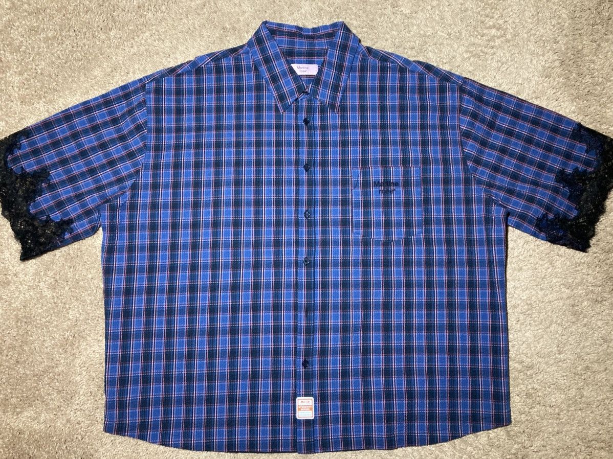 Martine Rose SS25 Martine Rose Lace Overshirt SSENSE 2025 Sex Logo Pocket Size US XL / EU 56 / 4 - 2 Thumbnail