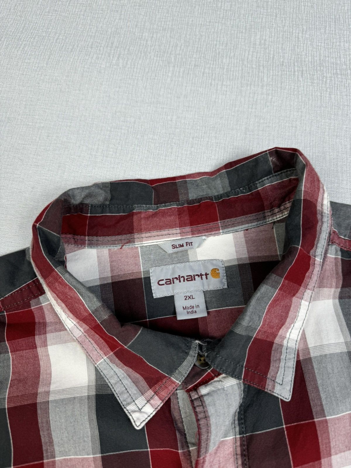 Carhartt Wip Carhartt WIP Essential Plaid Open Collar Long Sleeve Shirt Size US XXL / EU 58 / 5 - 3 Thumbnail